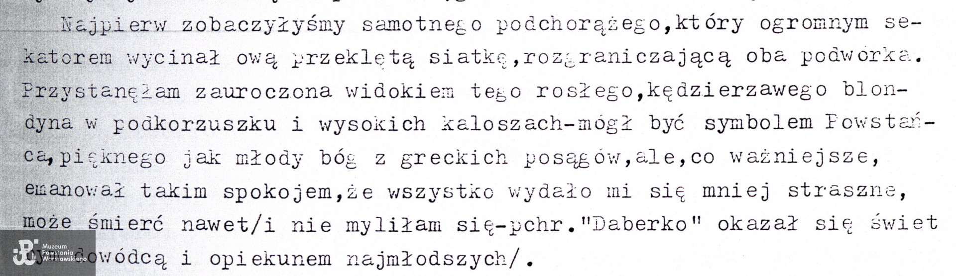 Fragment wspomnień  sanitariuszki Barbary Kotarbińskiej-Stefanowskiej - MPW-A-W-78 (P/2569)