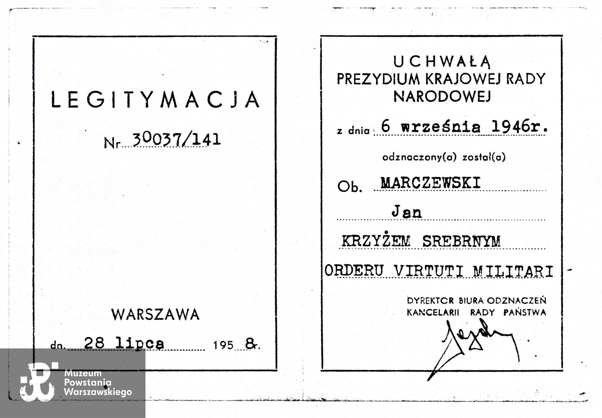 Skan:  materiały do Słownika Uczestników PW/Pokój Kombatanta