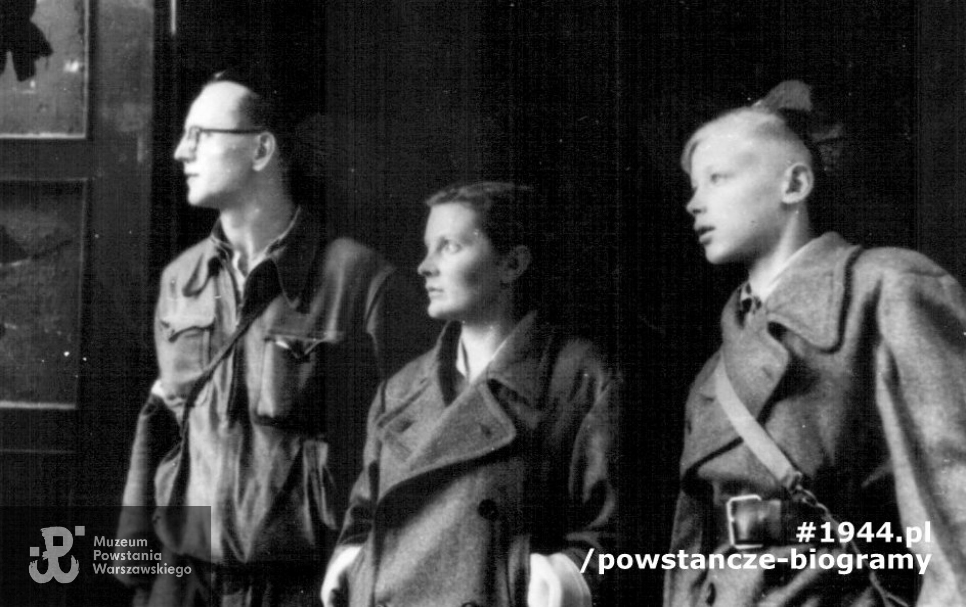 Od lewej : ppor. Zygmunt Malinowski „Kruk" i jego żona Alicja Malinowska, łącz. Przemysław Trojan ps. "Skiba". Fotografię z archiwum rodzinnego udostępniła p. Małgorzata Trojan