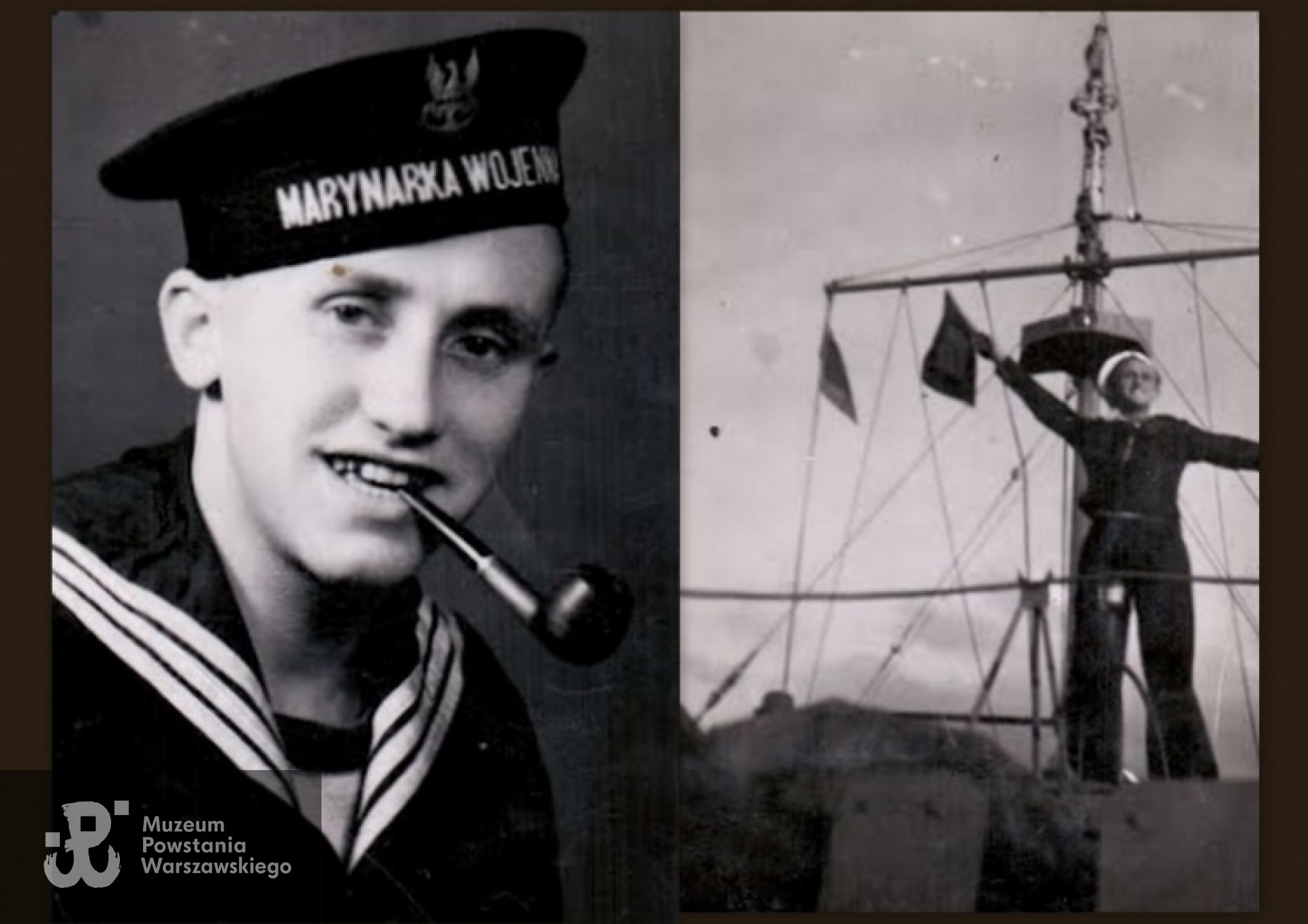 Oskar Królikowski - 1948 r.  Po lewej : w Ustce, 02.09.1949 r. Ze zbiorów Pawła Królikowskiego / Archiwum 2. HBAP "Żbik"