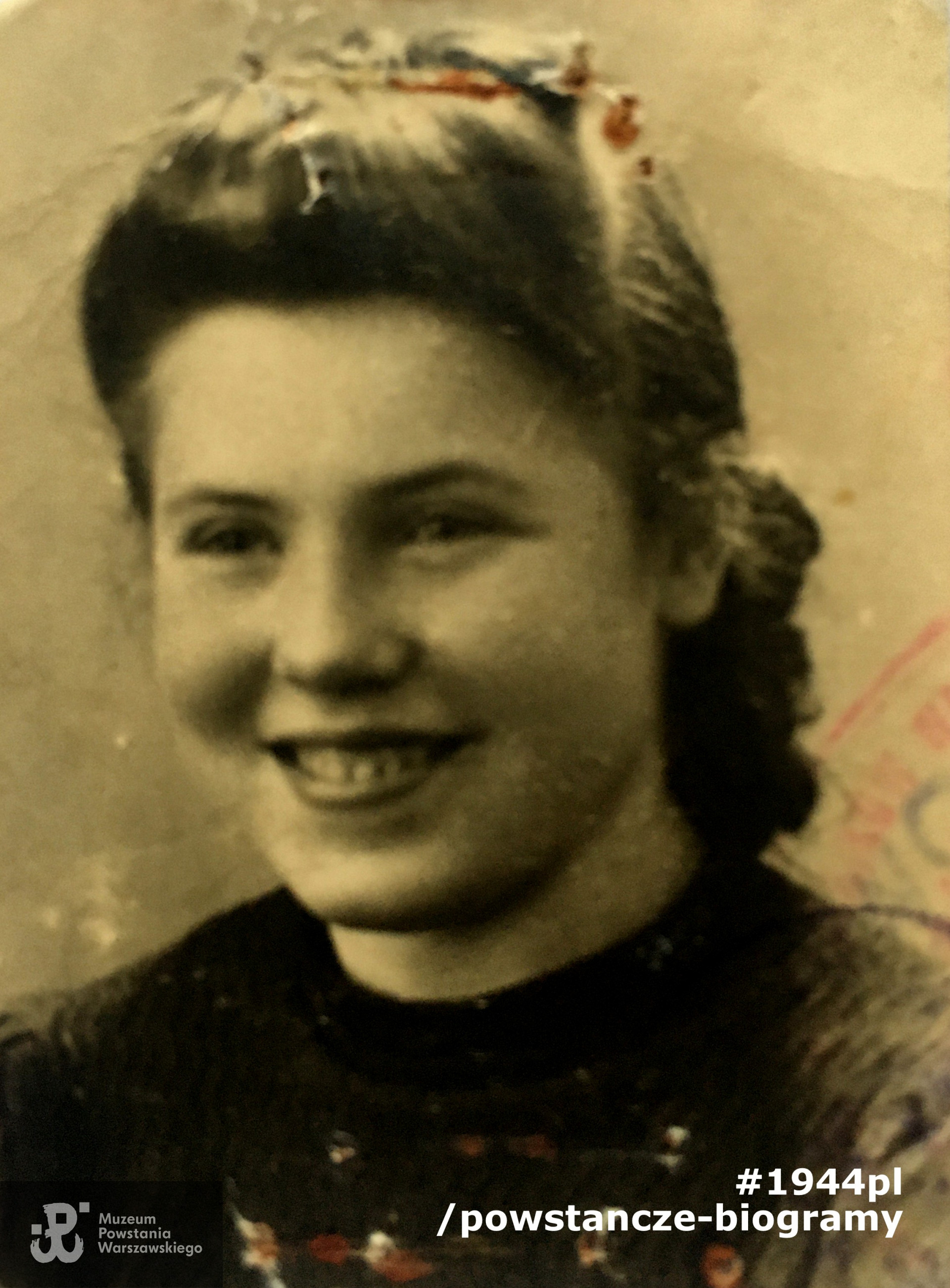 Jadwiga Deczewska "Rusałka". Fot. ze zbiorów rodzinnych, skan udostępnił p. Paweł Obidziński (syn), za pośrednictwem p. Roberta Korczaka z Urzędu Miasta i Gminy Góra Kalwaria