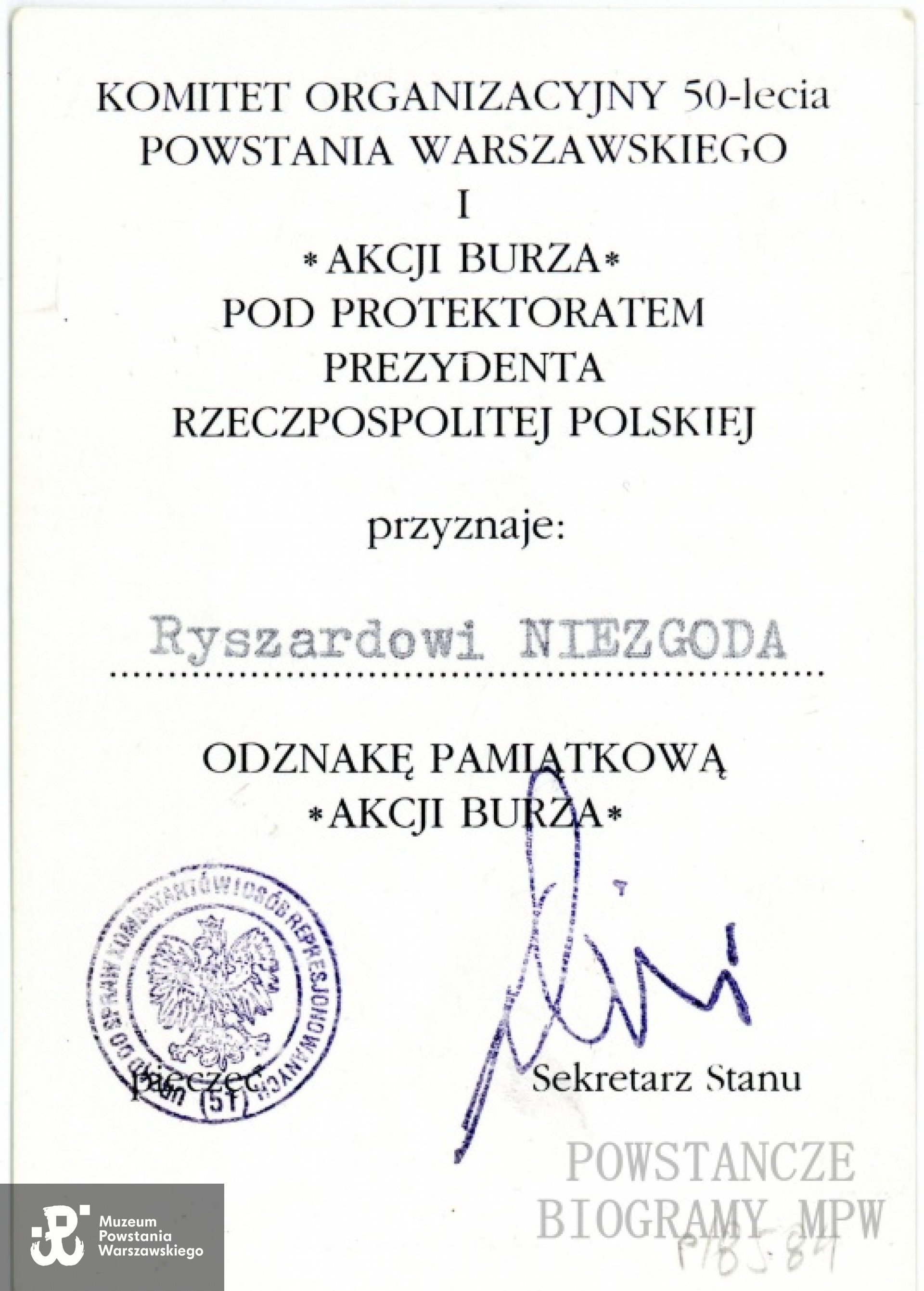 Ze zbiorów Muzeum Powstania Warszawskiego, sygn. P/8584