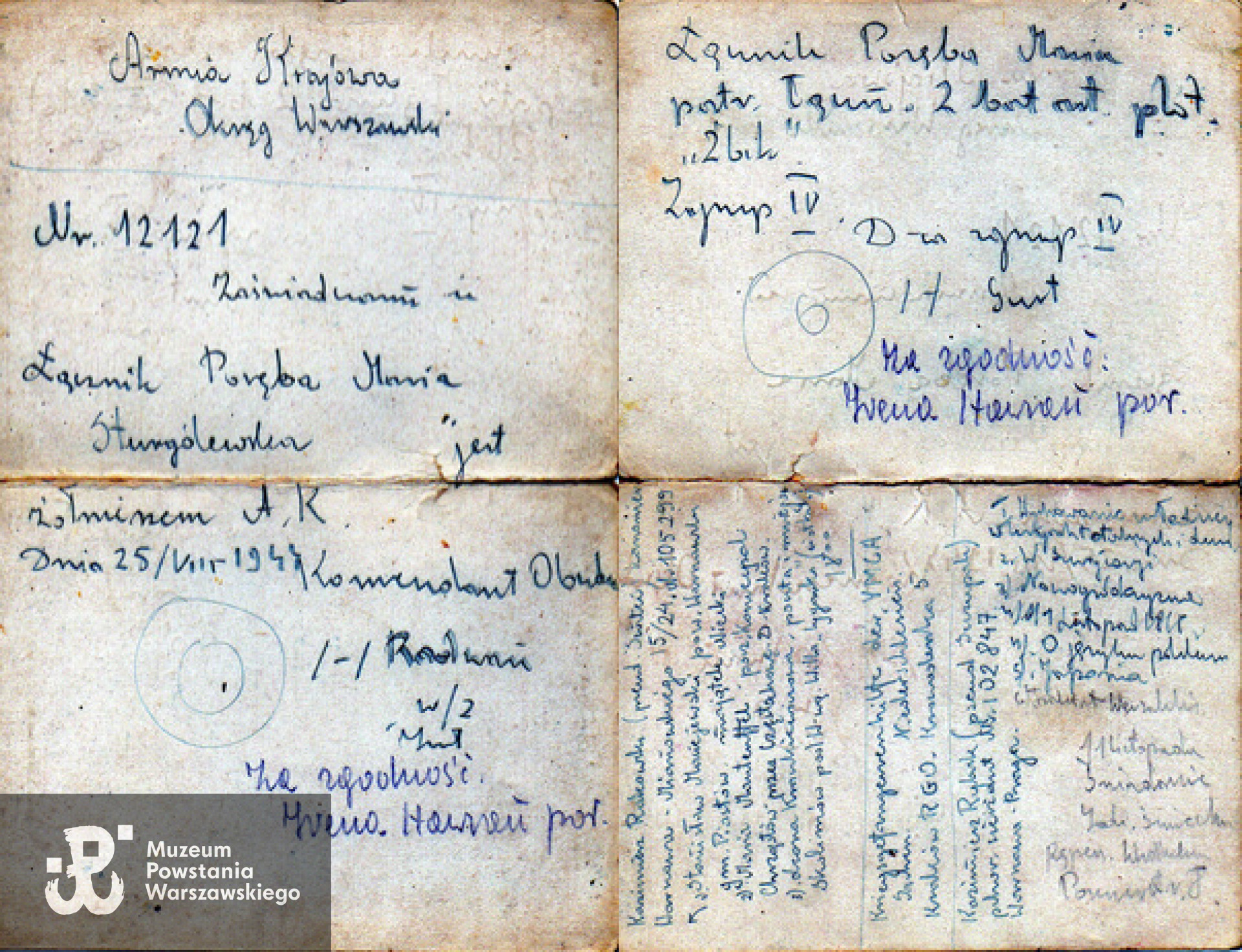 Odpis Legitymacji AK. Ze zbiorów Marii Biernackiej / Archiwum 2. HBAP "Żbik"