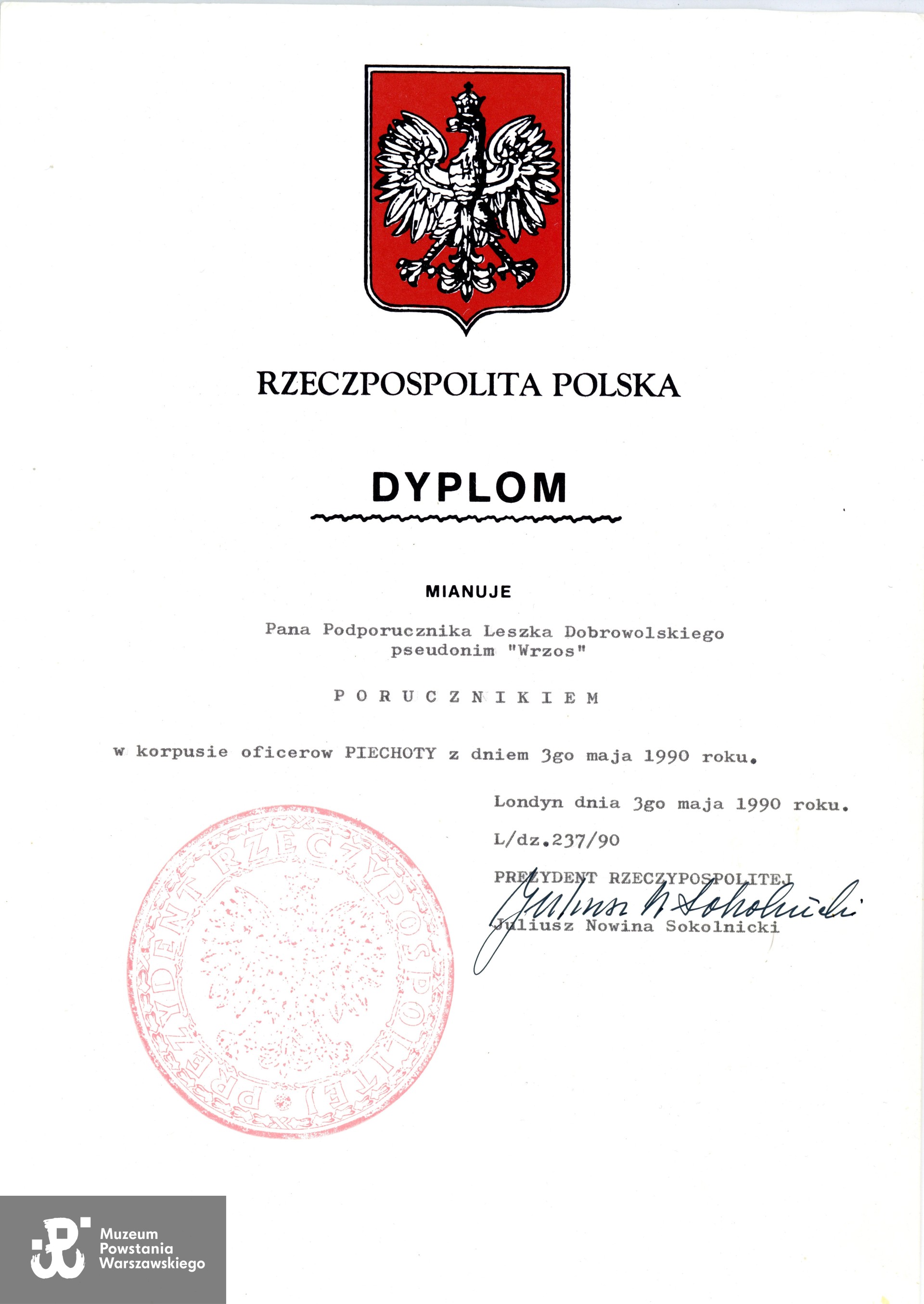 Ze zbiorów rodzinnych p. Ireneusza Dobrowolskiego, syna Powstańca