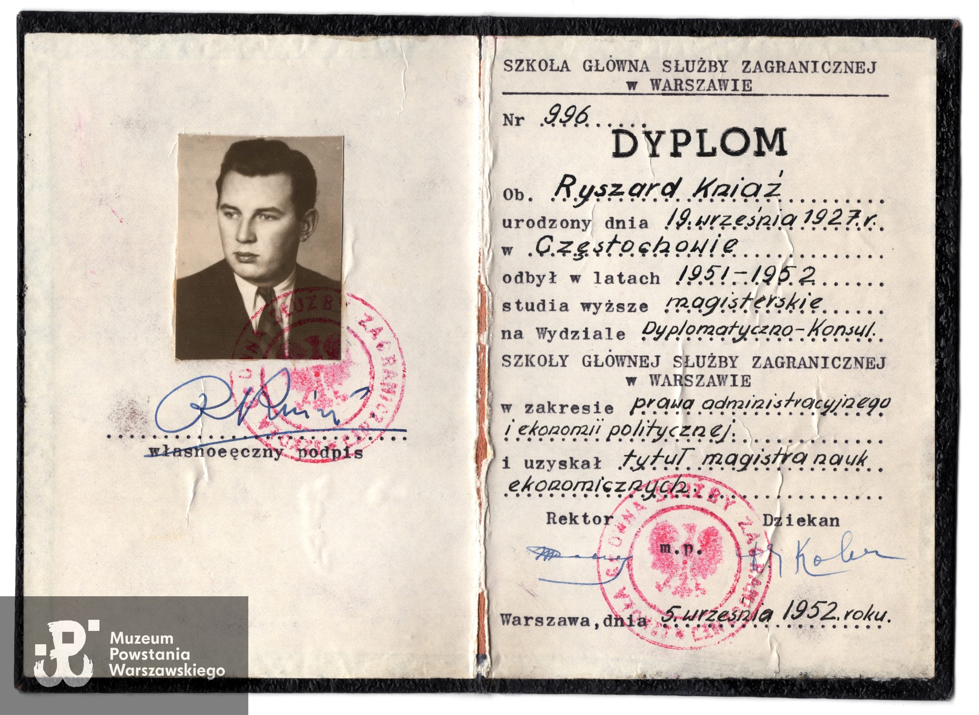 Ze zbiorów rodzinnych p. Ryszarda Kniazia. Skan wykonano w Muzeum Powstania Warszawskiego/Dział Kombatanta