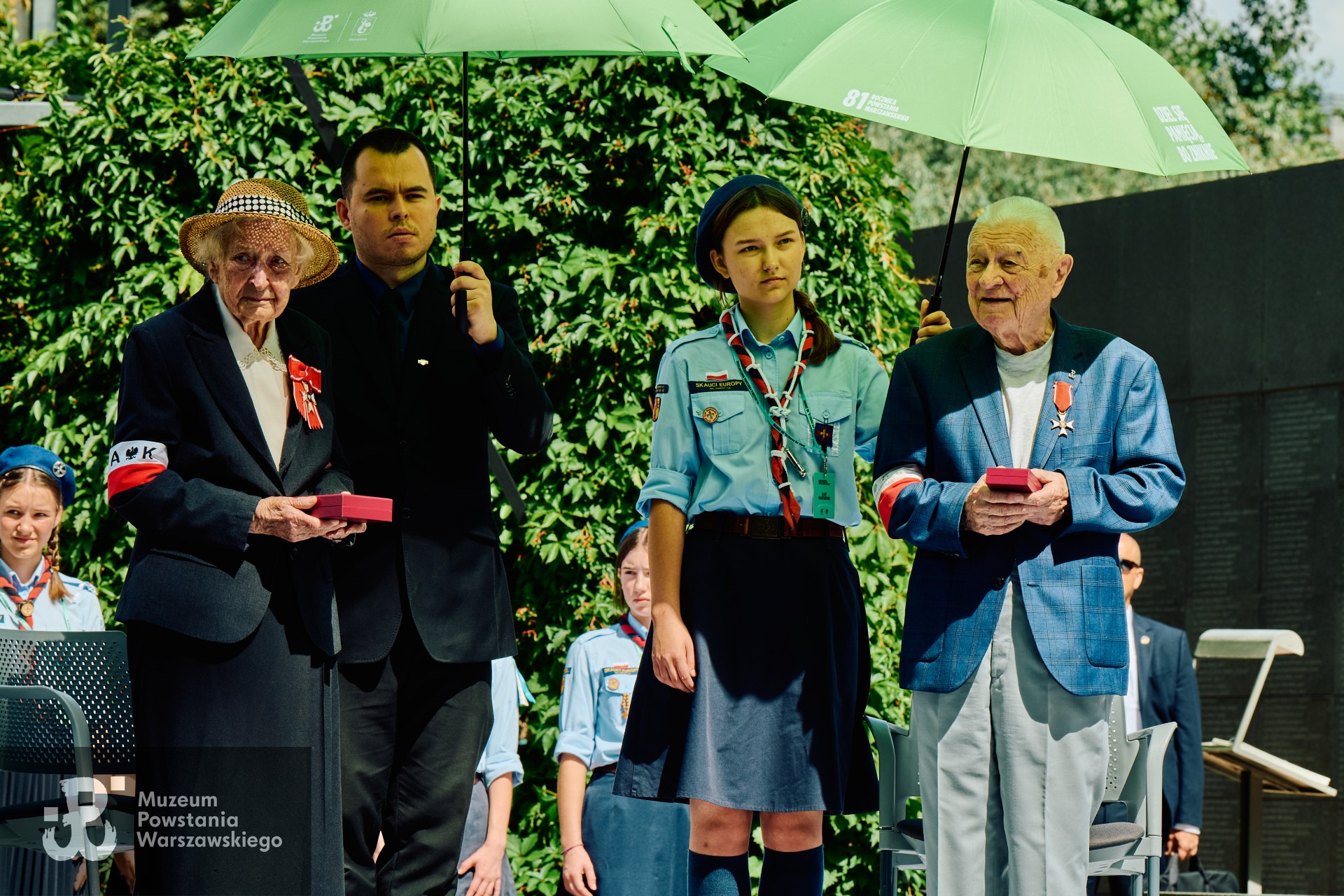 81. rocznica Powstania Warszawskiego,  Spotkanie Powstańców Warszawskich z Prezydentem RP i Prezydentem Warszawy w dniu 30 lipca 2025. Fot. Katarzyna Stefanowska/Muzeum Powstania Warszawskiego