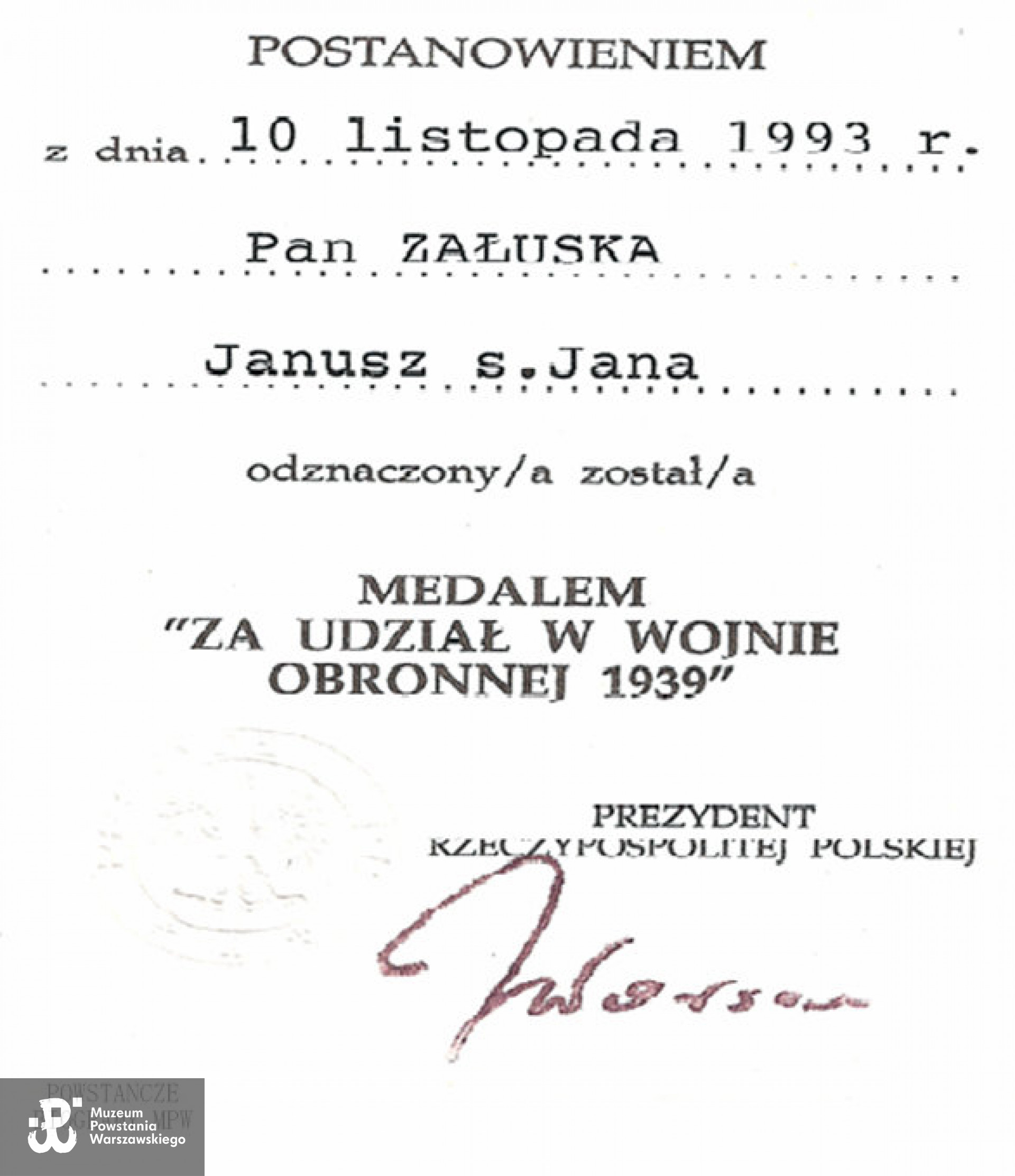 Archiwum rodzinne / AR MPW