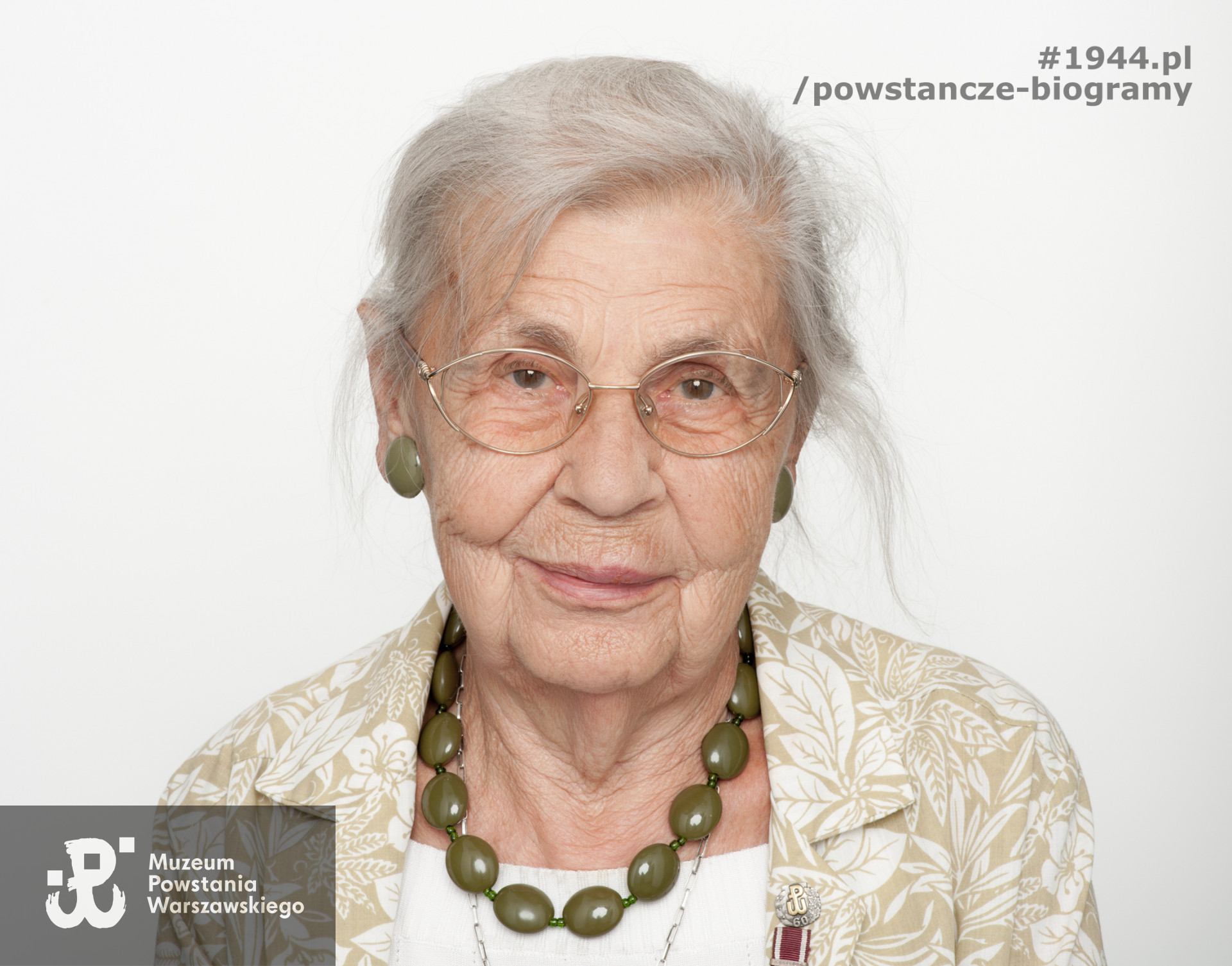 Barbara Hordliczka-Scheiner. Zdjęcie z serii portretów Powstańców Warszawskich w ramach projektu "1944/70/2014" realizowanego przez grupę WWPHOTO dla uczczenia 70. rocznicy wybuchu Powstania Warszawskiego. Muzeum Powstania Warszawskiego, 22.07-04.08 2013.