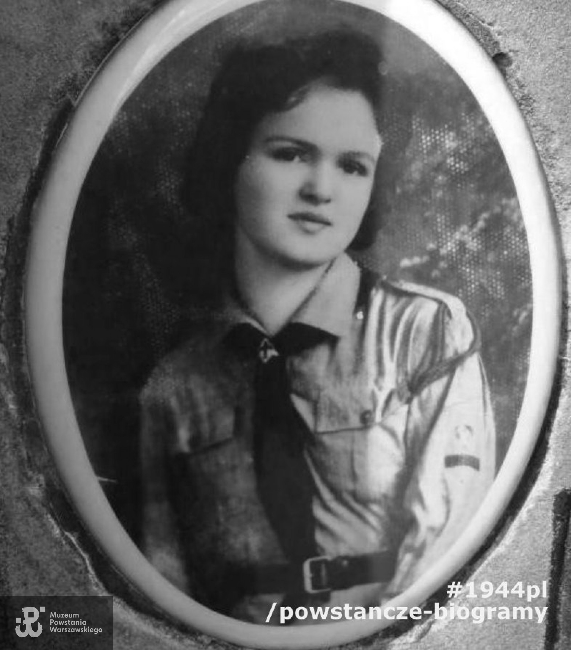 Maria Kozaczyńska. Portret (zdjęcie mogiły) udostępniła p. Magdalena Ciok