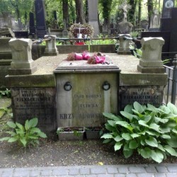 Mogiła symboliczna na Starych Powązkach, Kwatera 25, rząd 1, miejsce 14-15.   Fot. Warszawskie Zabytkowe Pomniki Nagrobne:  serwis mapowy m. st. Warszawy: <i>cmentarze.um.warszawa.pl</i>