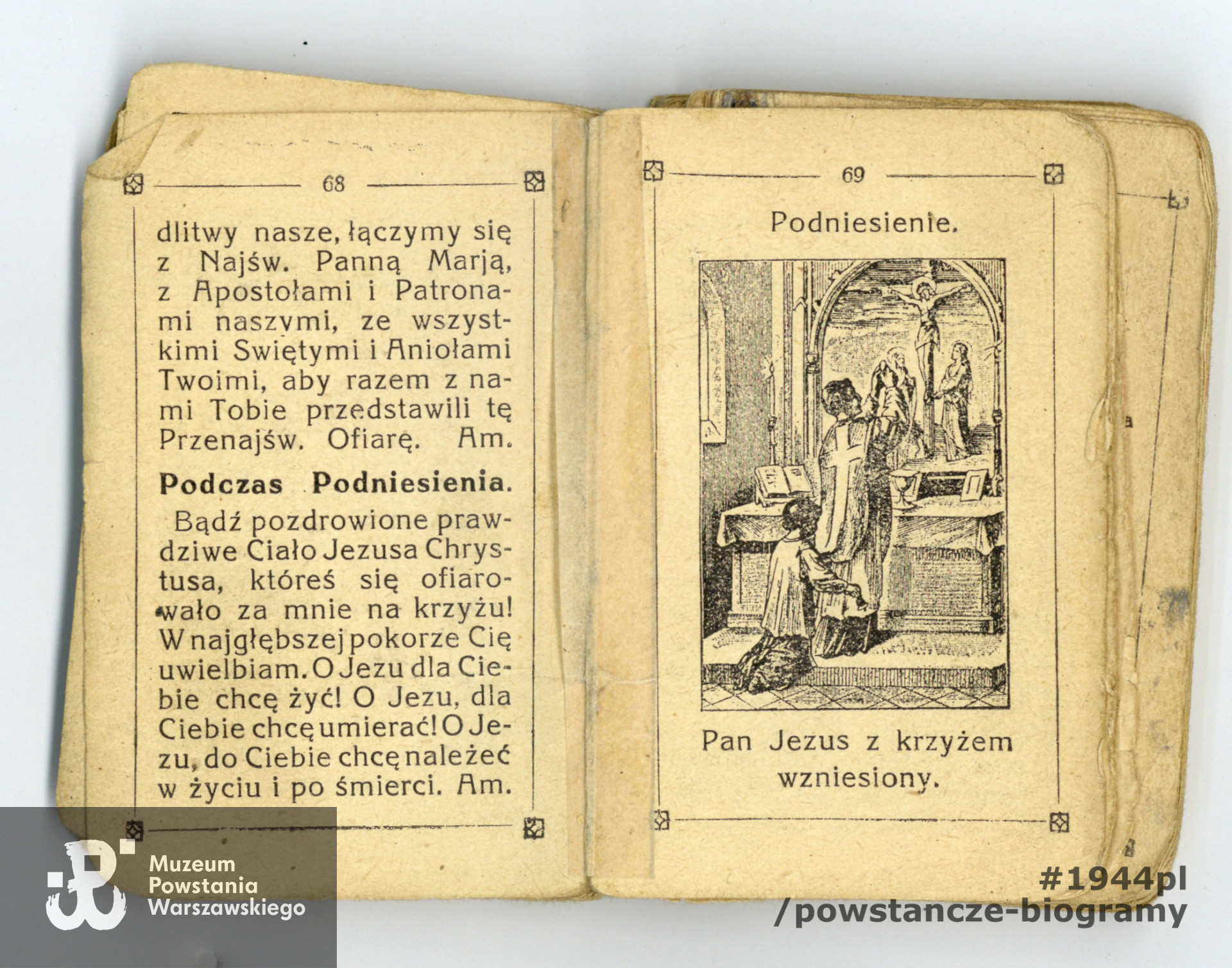 Modlitewnik należący do Zbigniewa Więcławka. Ze zbiorów Muzeum Powstania Warszawskiego, sygn. P/8639, dar p. Hanny Więcławek-Wassermann i p. Bożenny Więcławek - Szyszko, córek Zbigniewa Więcławka.