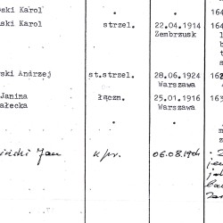 Muzeum Powstania Warszawskiego,  Teczki personalne uczestników Powstania Warszawskiego