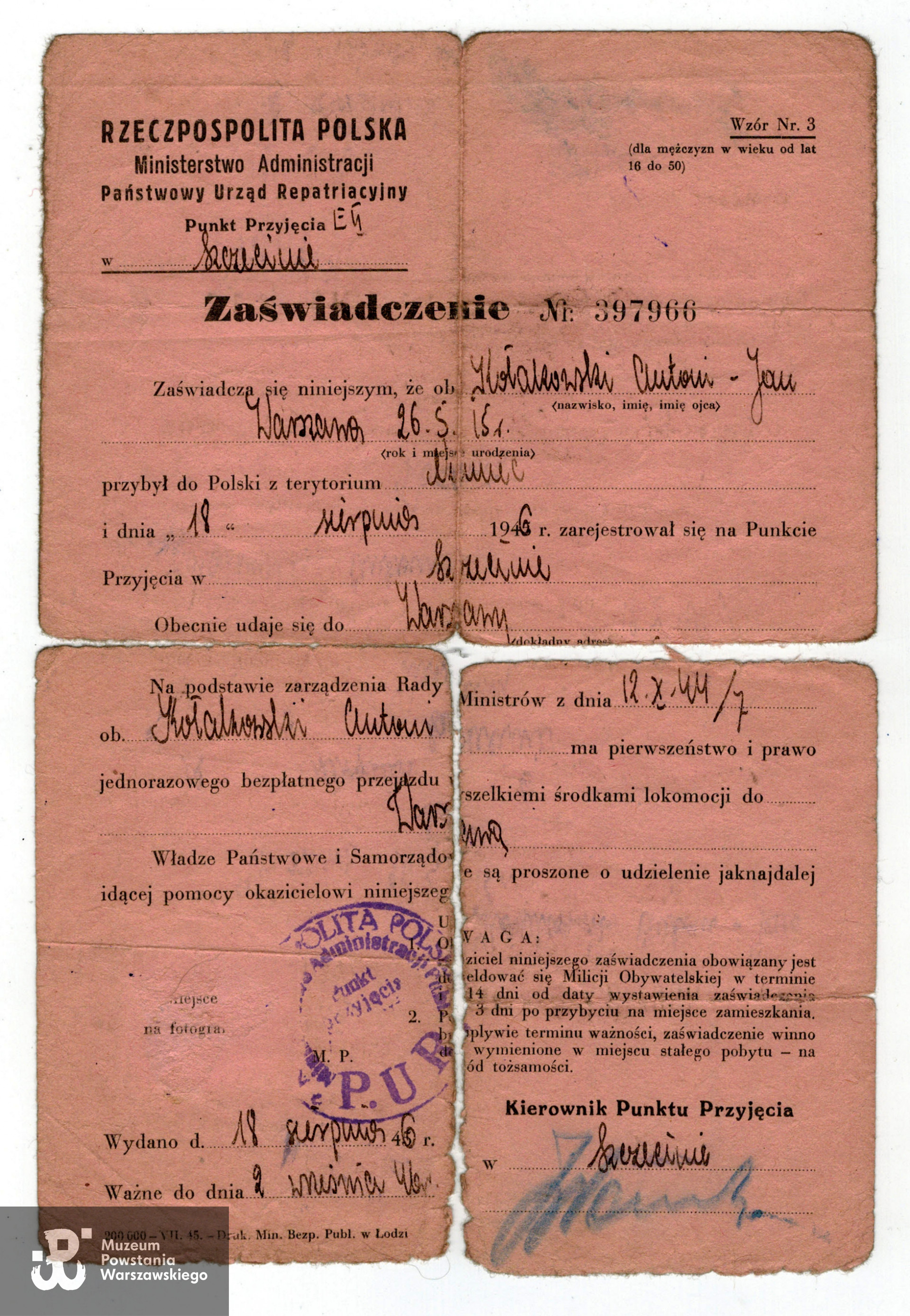 Fot. z archiwum rodzinnego Igora Niewiadomskiego