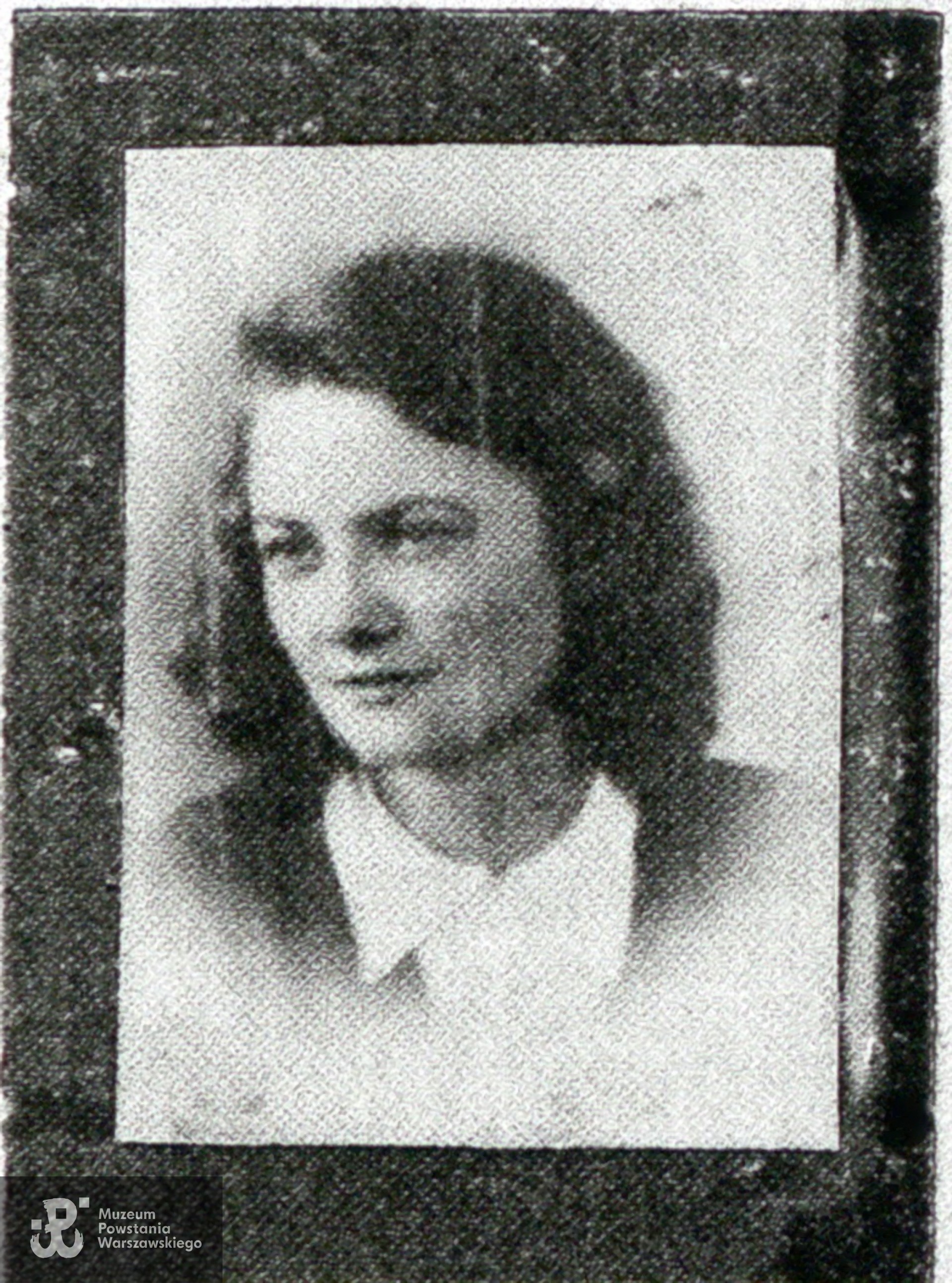 Krystyna Bączkowska (1919-1944). Fot. udostępnił p. Krzysztof Bączkowski