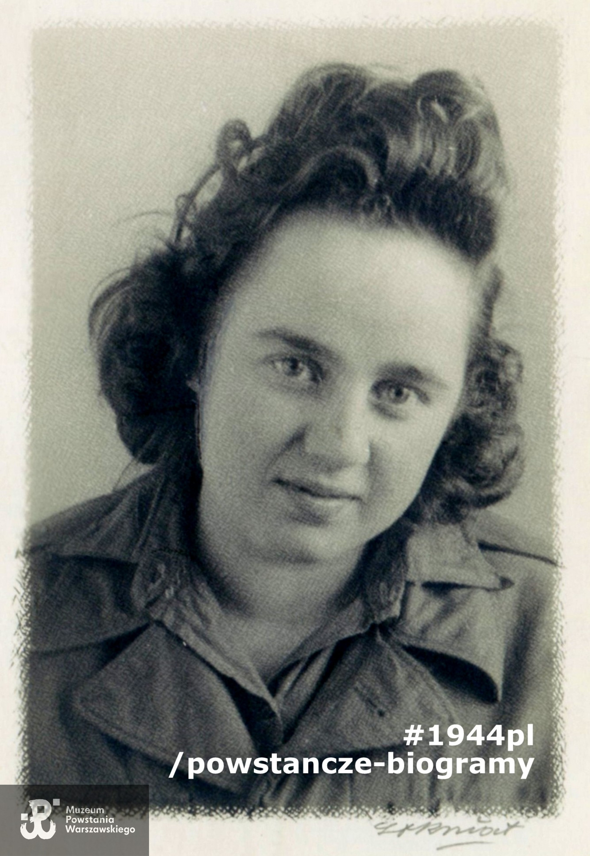 Janina Ryttel, po wojnie Woźnicka ps.  „Kitty” - po wyzwoleniu, 1946 rok.  Ze zbiorów rodzinnych - MPW Pokój Kombatanta