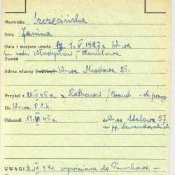 Polski Czerwony Krzyż - kartoteka