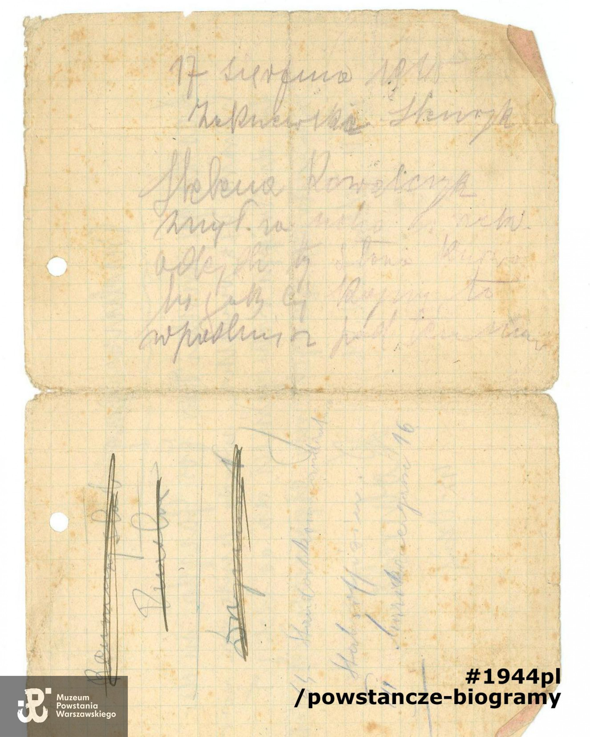 Ze zbiorów rodzinnych. Skan: materiały do Słownika Uczestników PW/Pokój Kombatanta