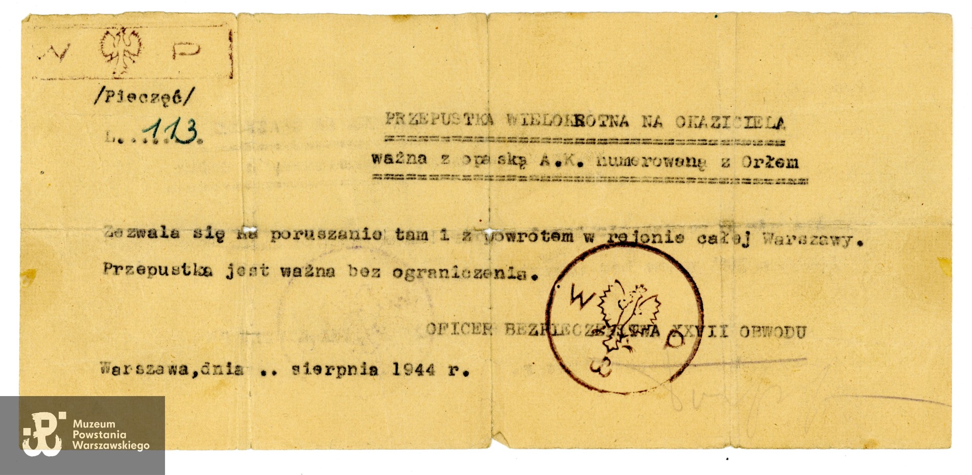  Ze zbiorów rodzinnych p. Michała Jasińskiego. Skan wykonano w Muzeum Powstania Warszawskiego, 08/2022