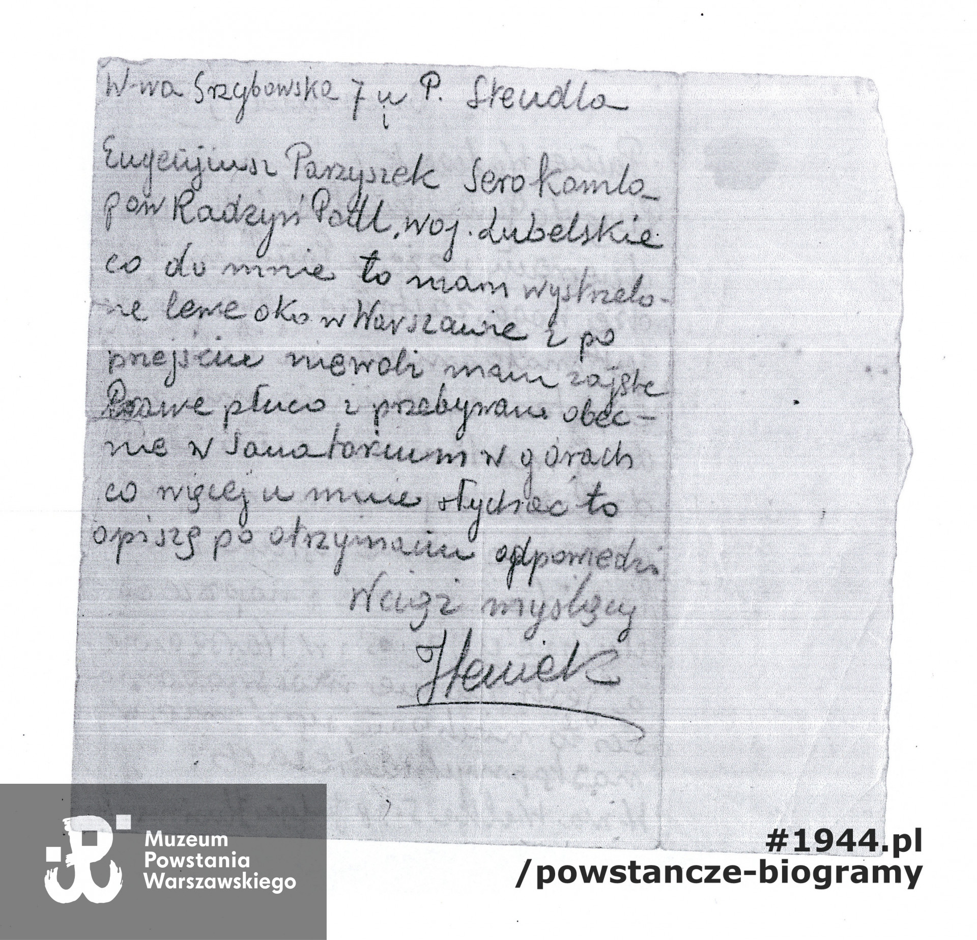 Kopie dokumentów udostępnione przez bratową, p. Józefę Roguską