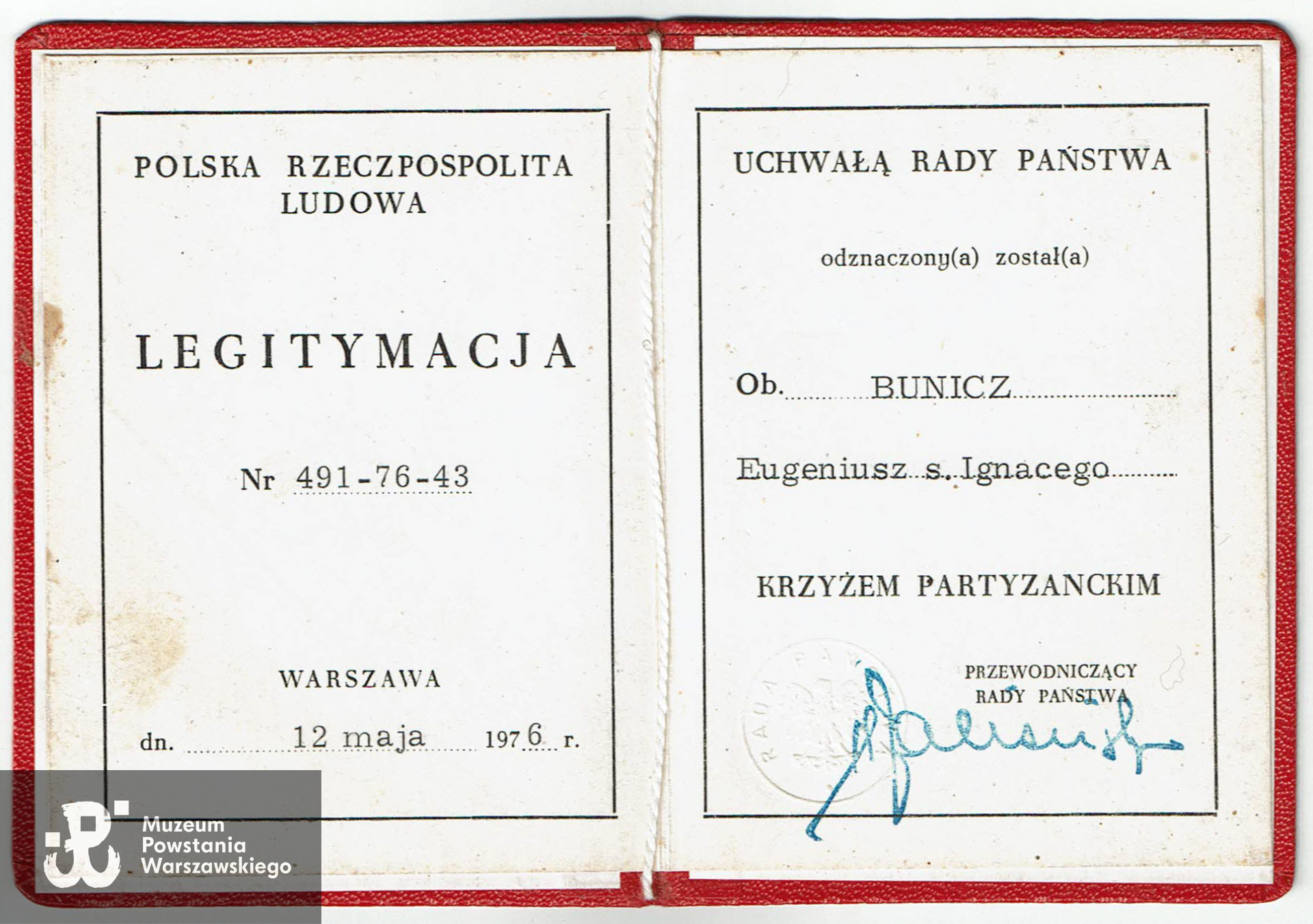 Krzyż Partyzancki. Fot. archiwum rodzinne