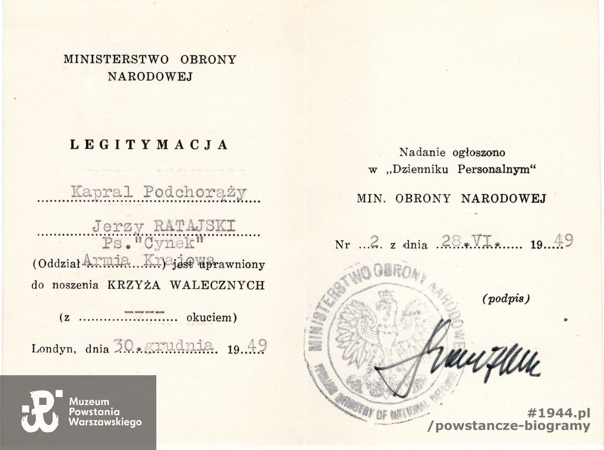 Ze zbiorów Muzeum Powstania Warszawskiego, P/8978