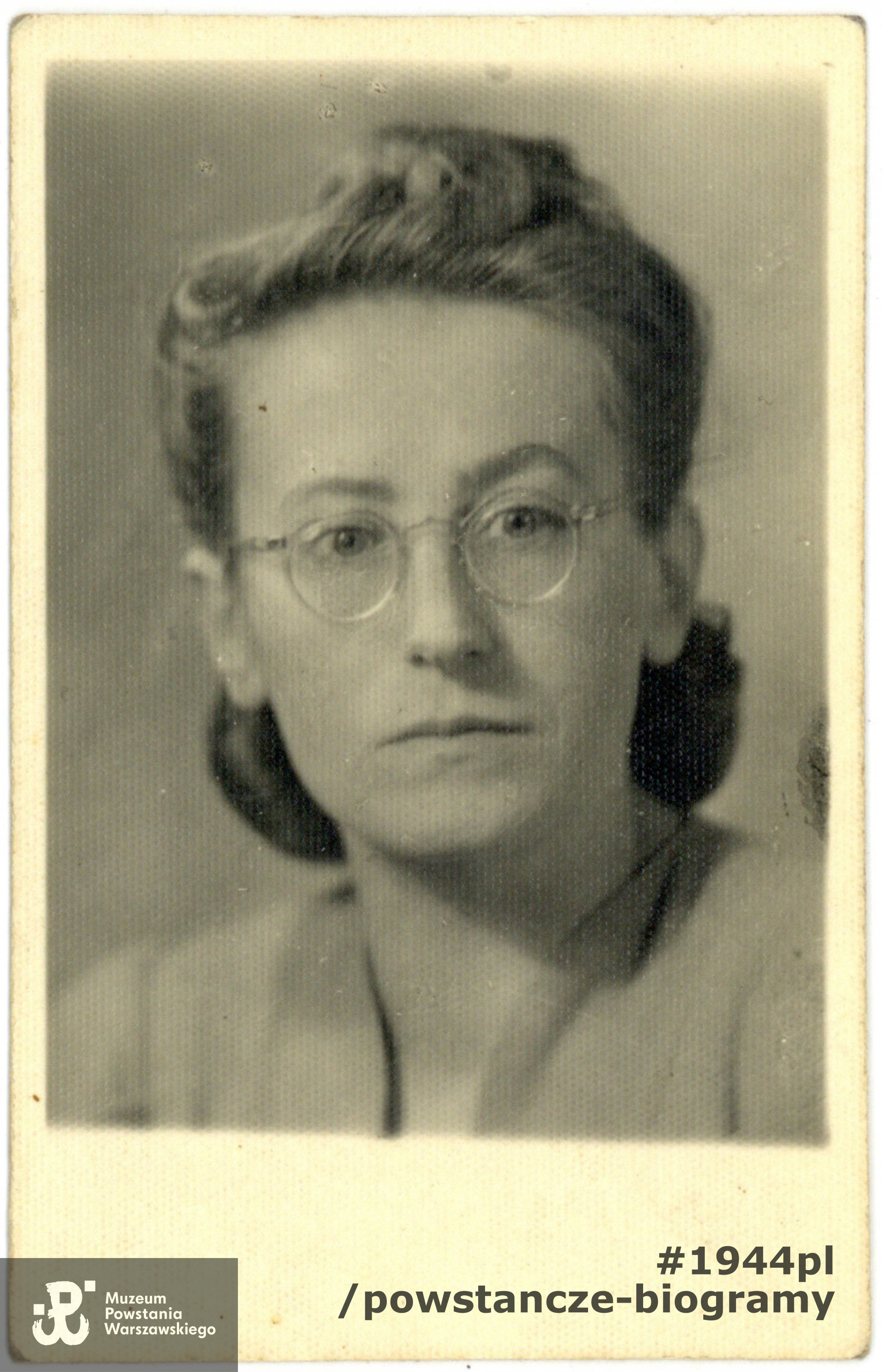 Maria Wanda Kurpińska "Wanda" (1917- ?). Fot. z archiwum rodzinnego p. Blanki Szawłowskiej, bratanicy. Skany wykonano w Muzeum Powstania Warszawskiego, 2022.