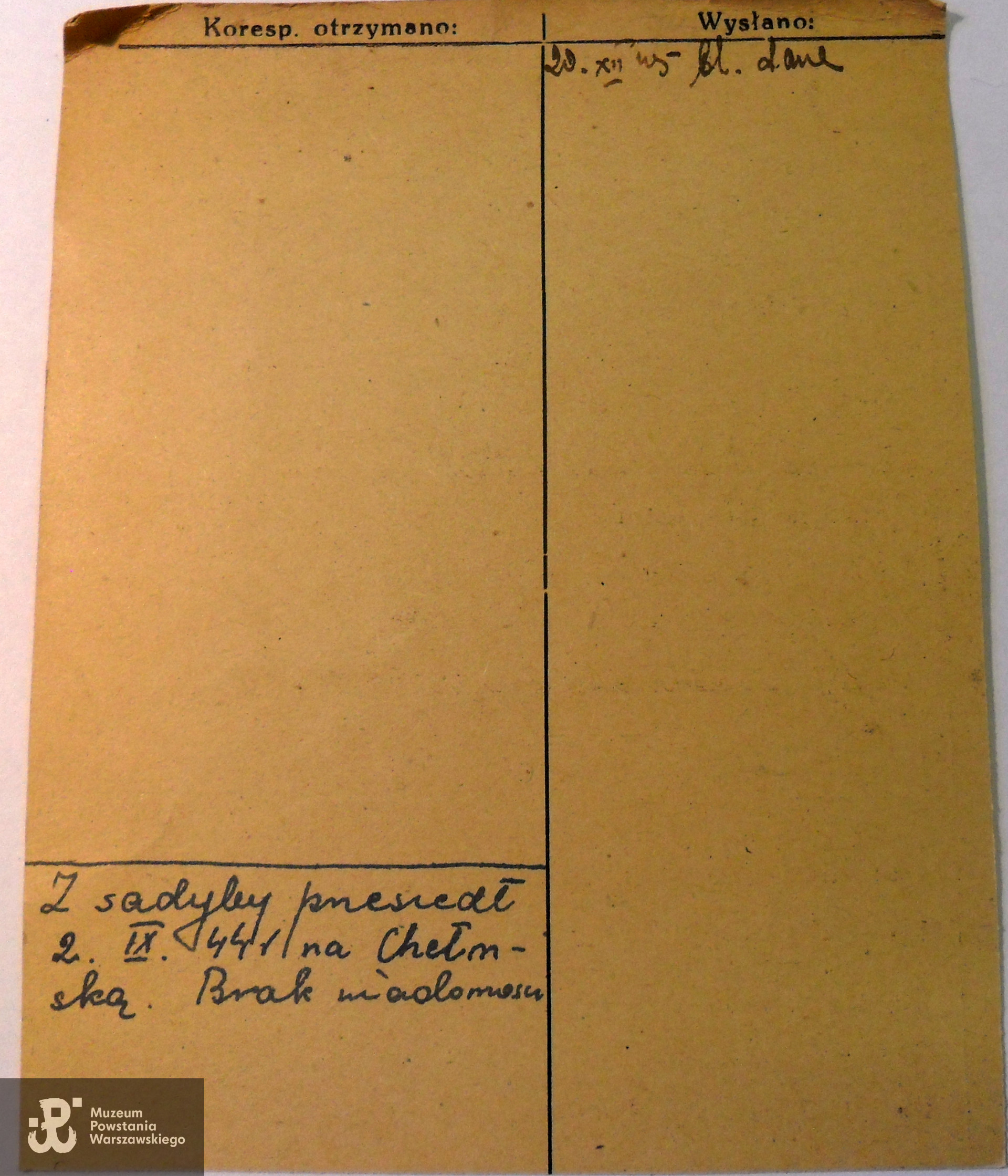 Polski Czerwony Krzyż - kartoteka ogólna