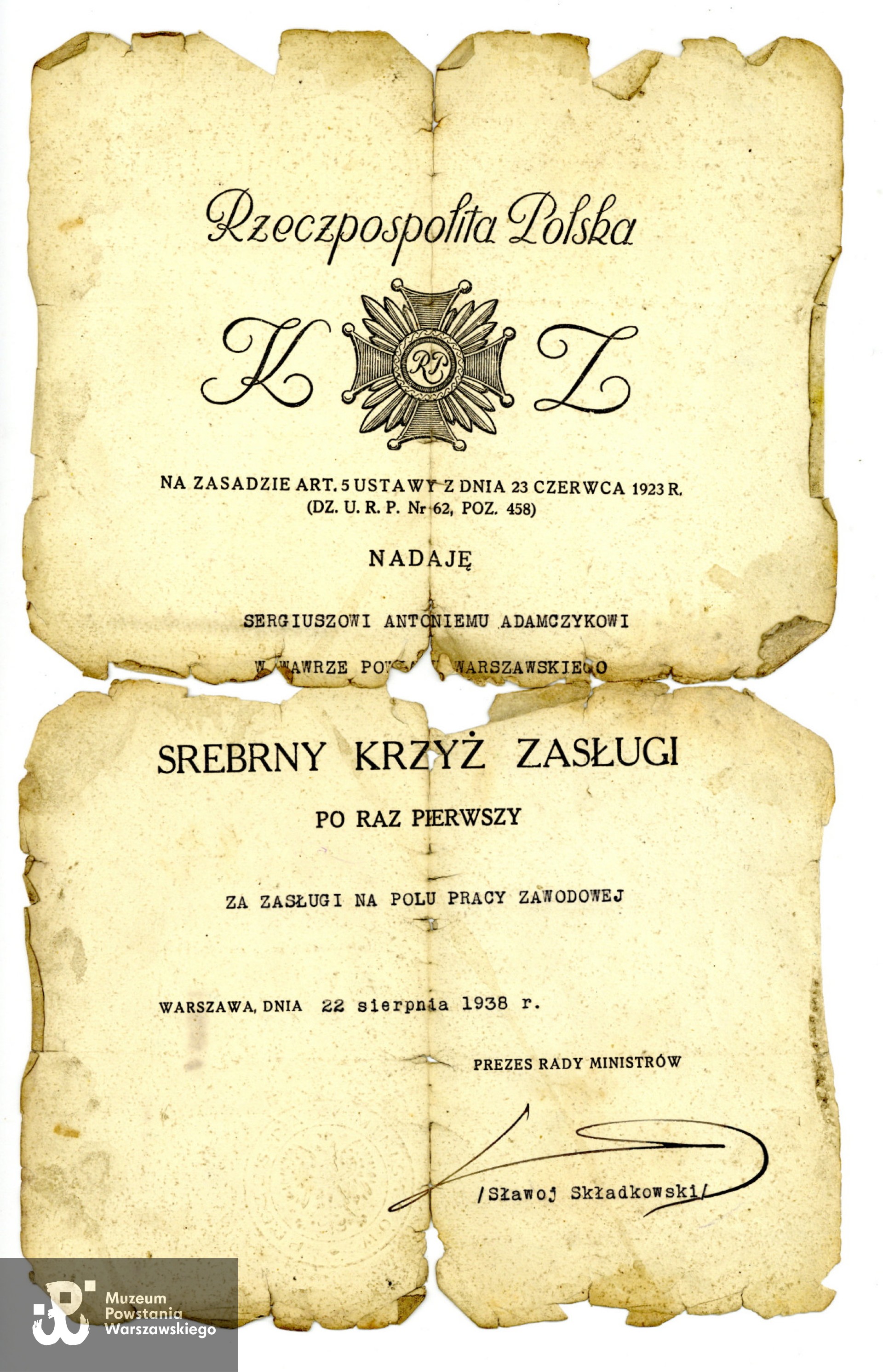 Z archiwum rodzinnego p. Hanny Łazowskiej, wnuczki Powstańca. Skany wykonano w Muzeum Powstania Warszawskiego, 07/2024
