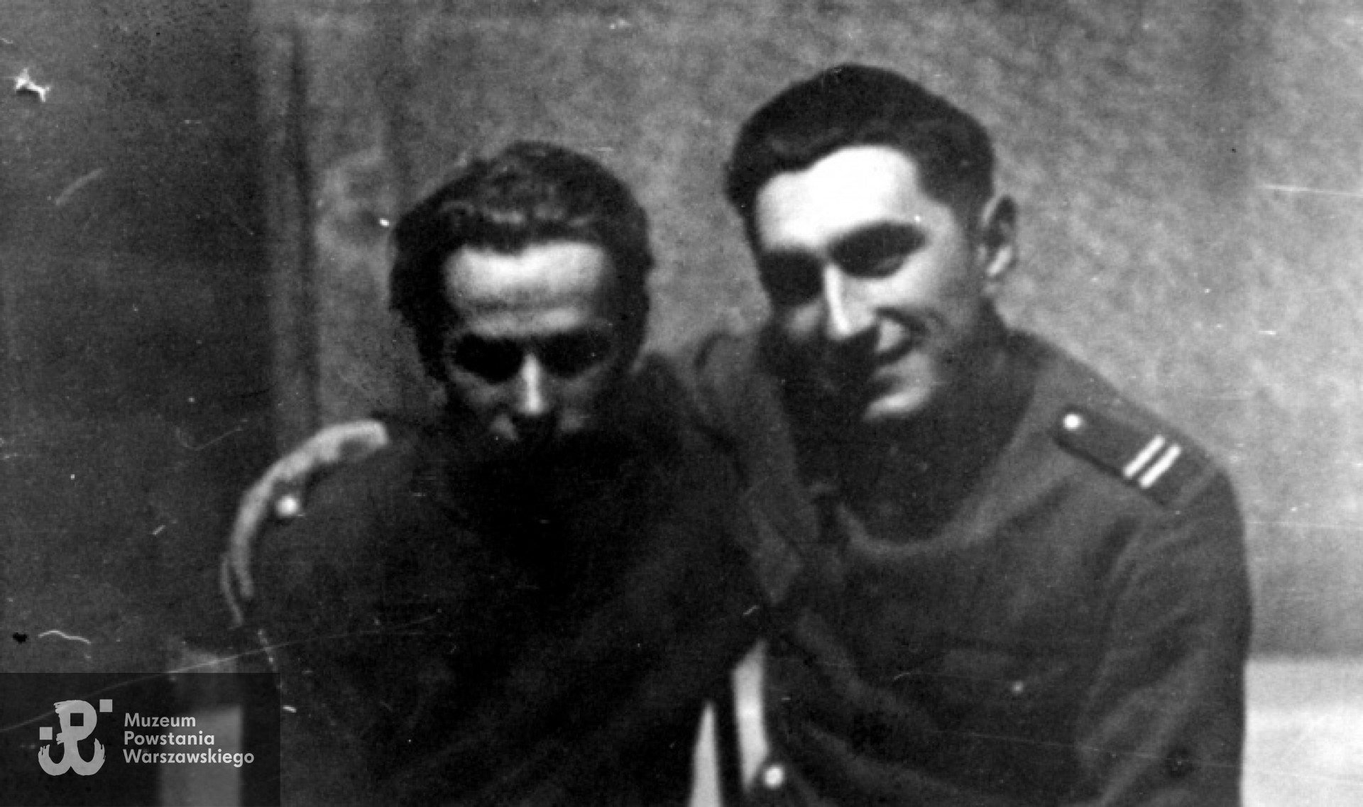 Luty 1946 rok. Jerzy Gorycki na zdjęciu  ze swoim przyjacielem Januszem Wernerem ps. Fabian, również uczestnikiem  Powstania Warszawskiego. Archiwum rodzinne A. Siewiery