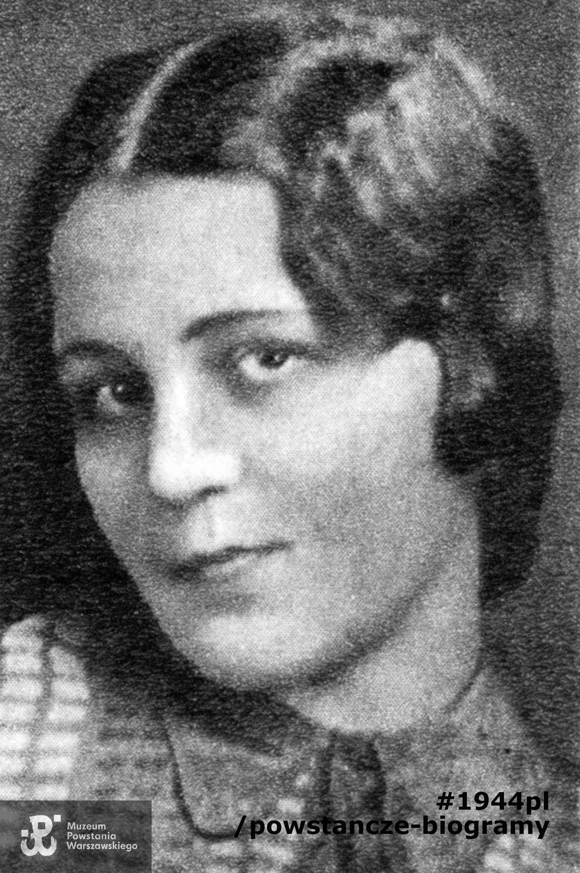 Janina Chrzanowska "Nina" (1911-1944). Fot. udostępnione przez p. Magdalenę Ciok. Zdjęcie ukazało się w "Słowniku uczestniczek walki o niepodległość Polski 1939-1945: poległe i zmarłe w okresie okupacji niemieckiej" 