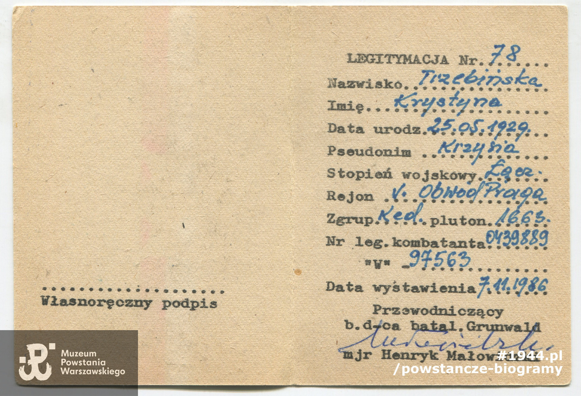 Fot. materiały do Słownika Biograficznego Uczestników PW