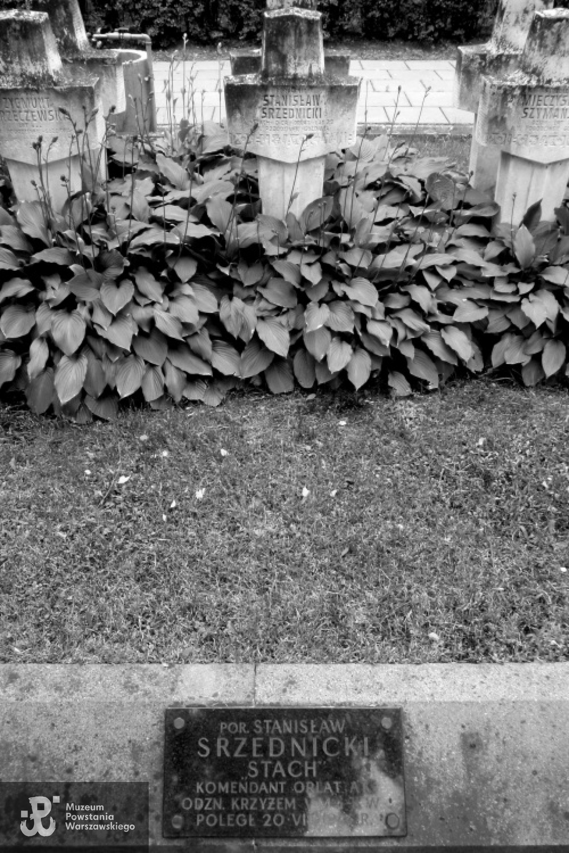 Mogiła por. "Stacha" na Cmentarzu Wojskowym na Powązkach.