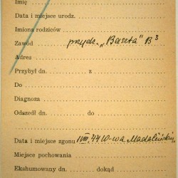 Polski Czerwony Krzyż - kartoteka