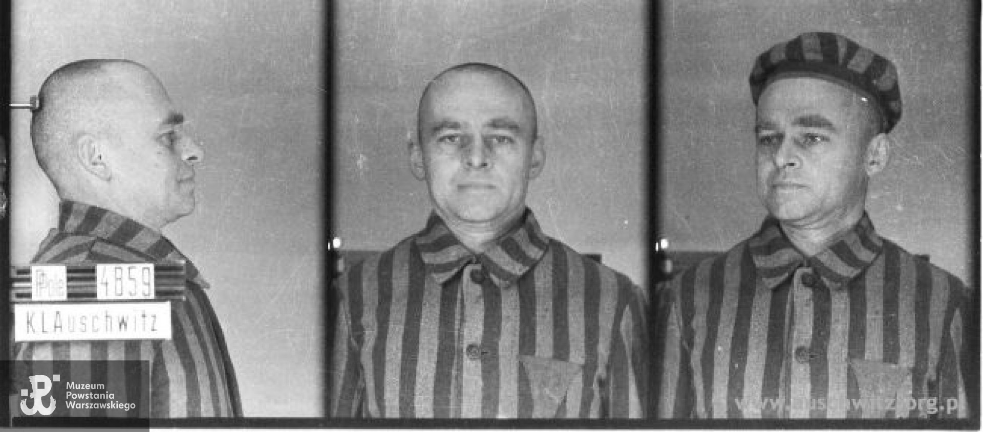 Witold Pilecki jako Tomasz Serafiński - więzień KL Auschwitz nr 4859. Archiwum Państwowego Muzeum Auschwitz-Birkenau