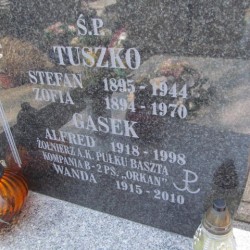 Źródło: https://grobonet.com/p/warszawaczerniakowski/8576/alfred-gasek-1917-warszawa-czerniakowski [dostęp: 23.03.2026].