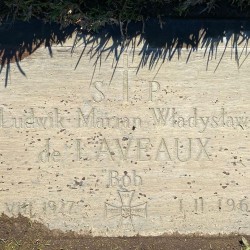Źródło: https://www.findagrave.com/memorial/235467522/ludwik-marian-wladyslaw_de_laveaux [dostęp: 08.10.2025].