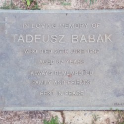 Źródło: https://www.findagrave.com/memorial/152120908/tadeusz-babak [dostęp: 28.04.2025].