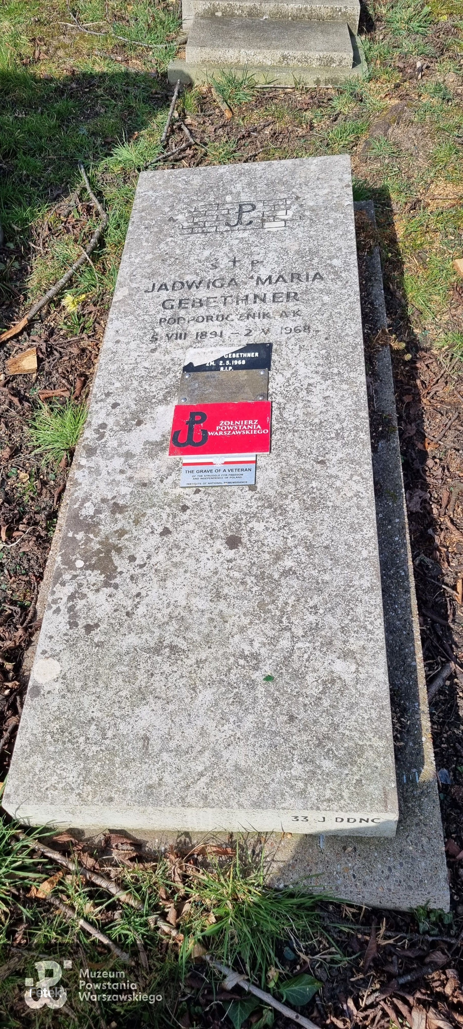 Źródło: https://pl.findagrave.com/memorial/292052569/jadwiga-maria-gebethner [dostęp: 30.03.2026].