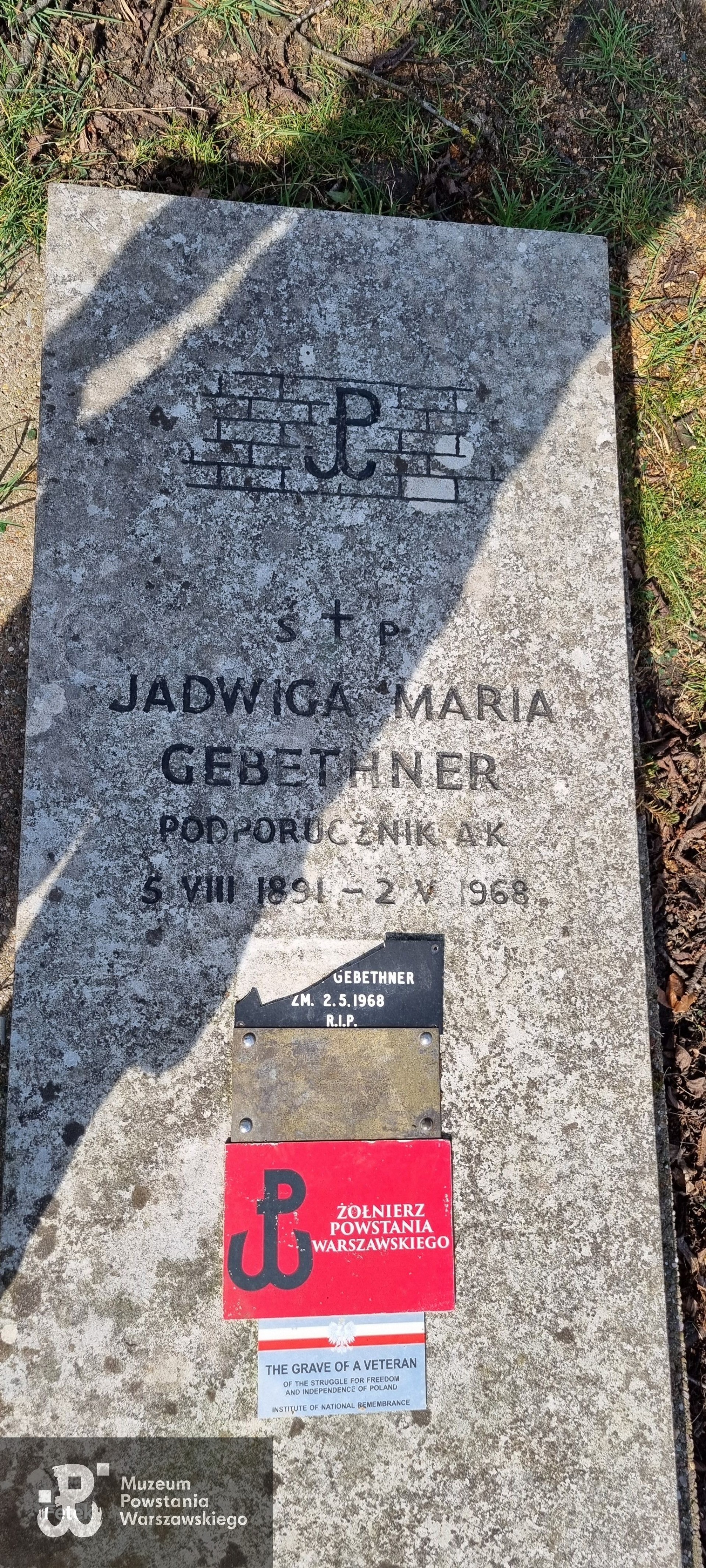 Źródło: https://pl.findagrave.com/memorial/292052569/jadwiga-maria-gebethner [dostęp: 30.03.2026].