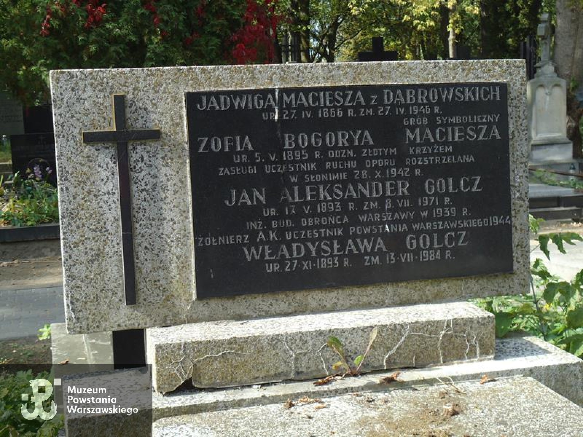 Źródło: https://cmentarze.um.warszawa.pl/pomnik.aspx?pom_id=43864 [dostęp: 10.04.2026].