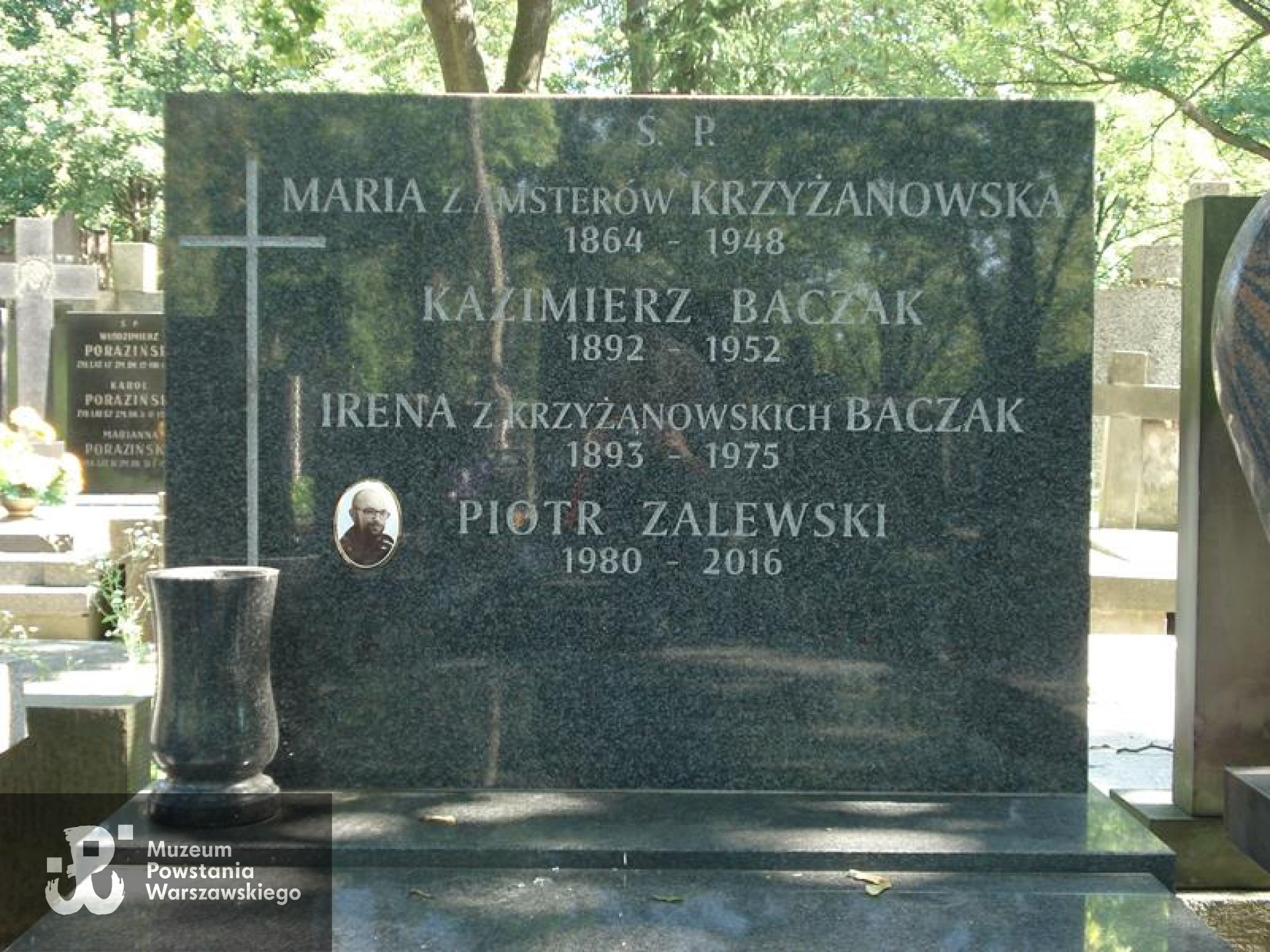 Grób symboliczny na Starych Powązkach w Warszawie. Źródło: https://cmentarze.um.warszawa.pl/pomnik.aspx?pom_id=47124 [dostęp: 06.02.2026].