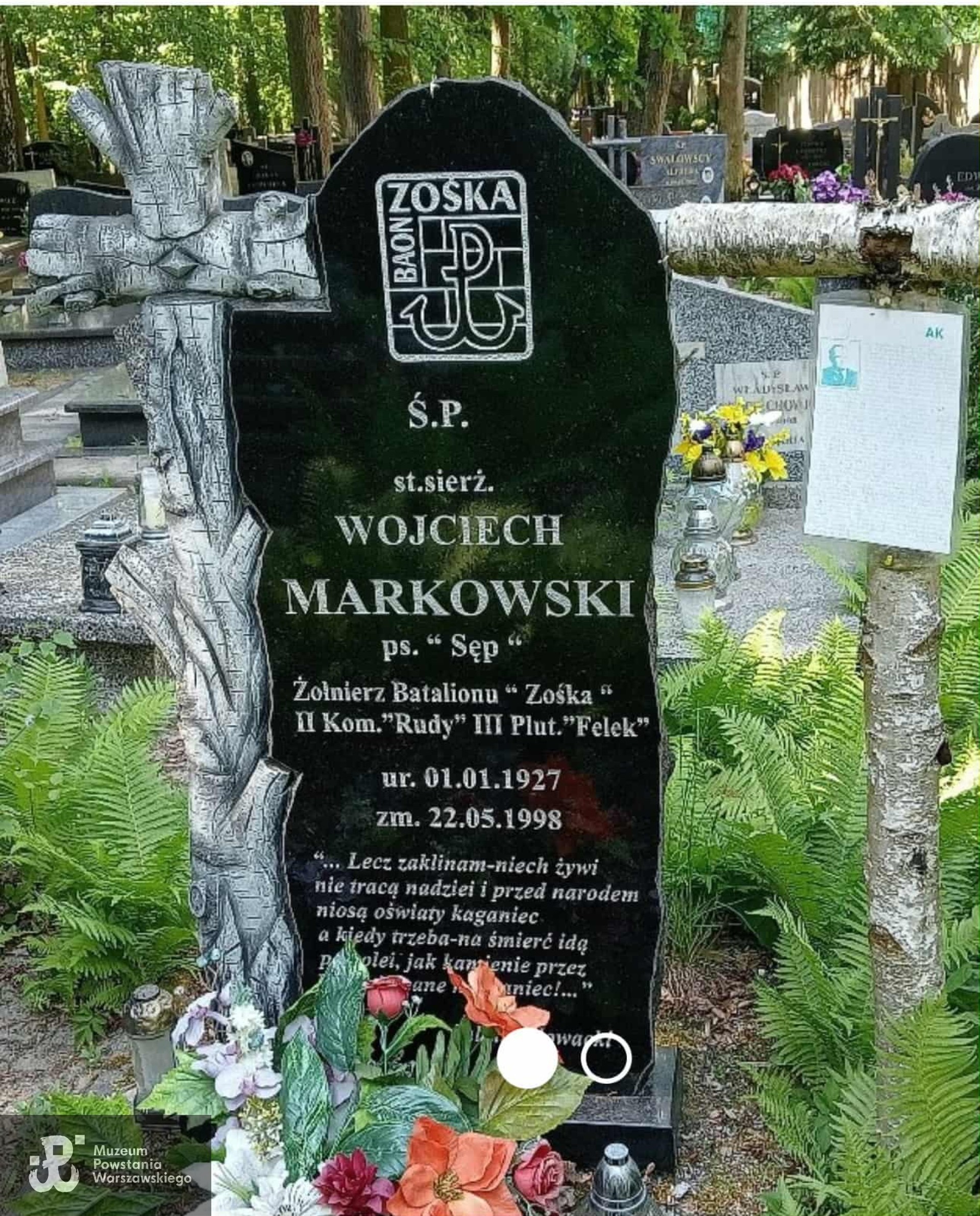 Źródło: Formularz zgłoszeniowy do Bazy grobów Powstańców Warszawskich.