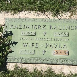 Źródło: https://www.findagrave.com/memorial/107497671/kazimierz-baginski [dostęp: 07.05.2025].