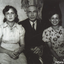 Edmund Mejer z córkami Zofią i Zdzisławą, fotografia udostępniła Pani Barbara Gawrońska