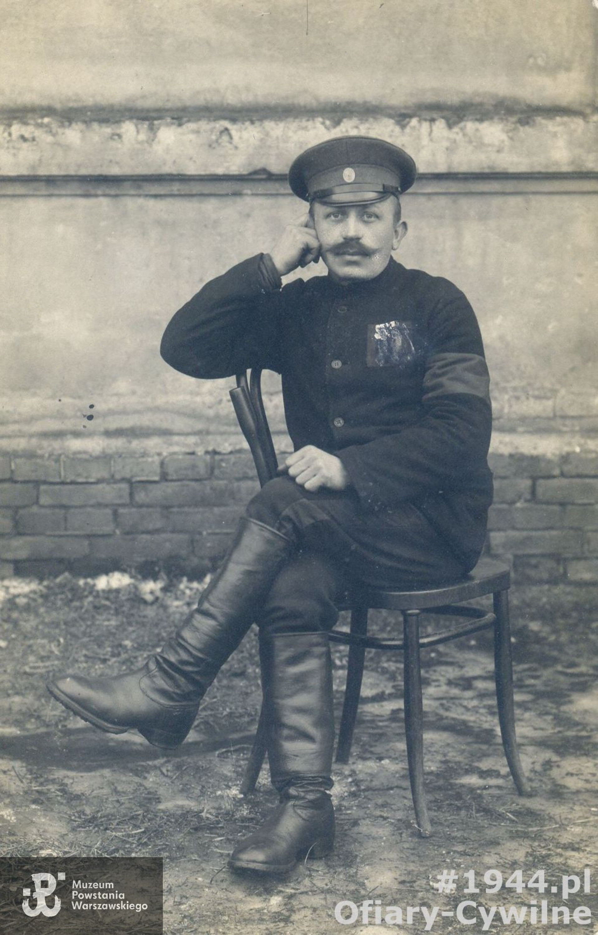 Jan Kamiński, zdjęcie wykonane podczas I wojny światowej w niemieckim obozie jenieckim, udostępnione przez p. Wiesławę Piętak