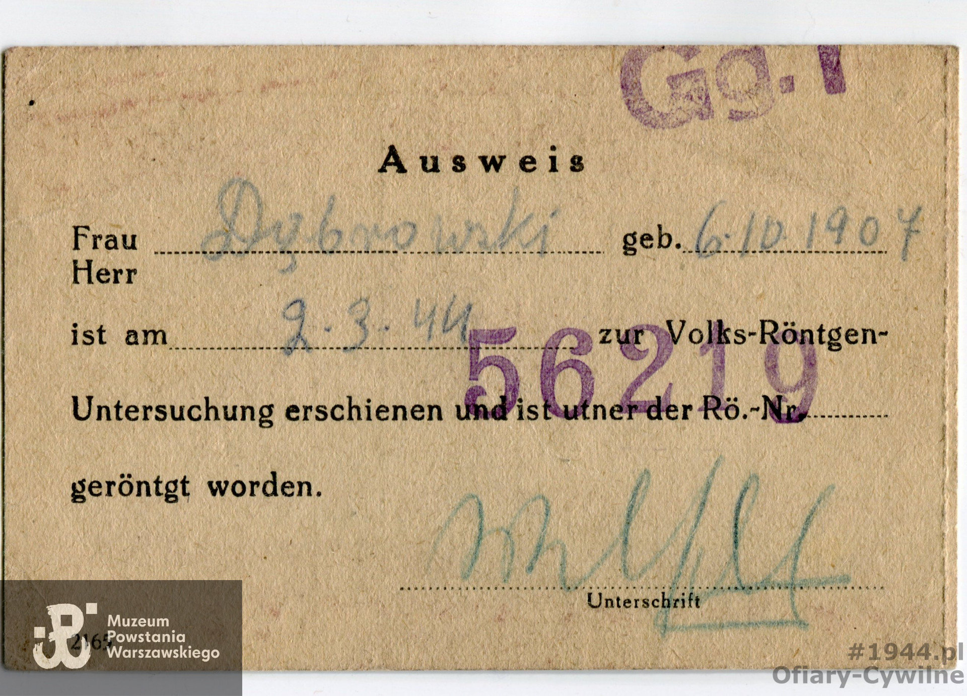 Ze zbiorów rodzinnych pana Witolda Dąbrowskiego