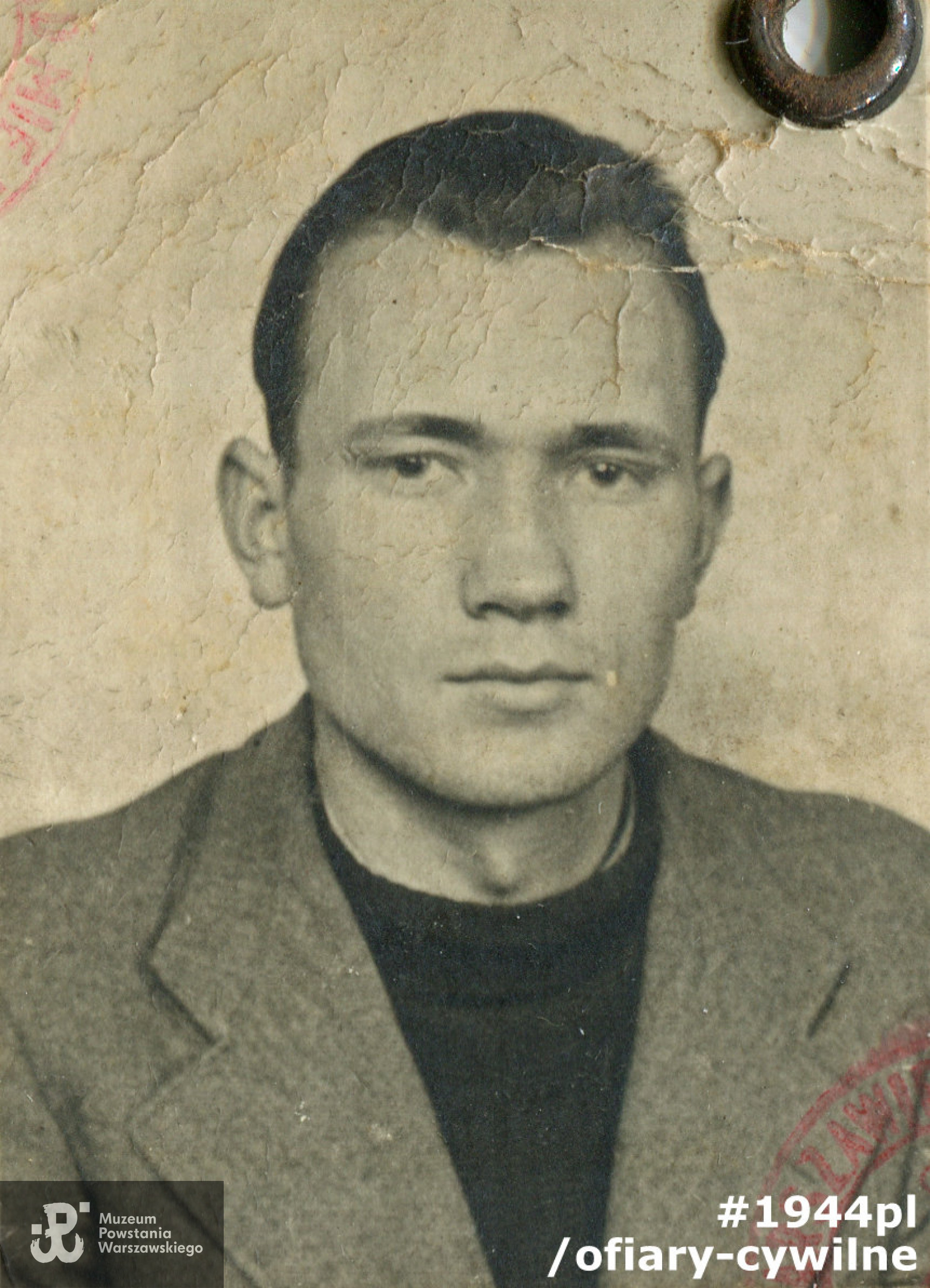 Wincenty Piotr Tafisz (1921-1945), fotografia z okupacyjnej kenkarty, ze zbiorów Muzeum Powstania Warszawskiego nr akcesji P/5793 dar syna Andrzeja Ryszarda Trafisza