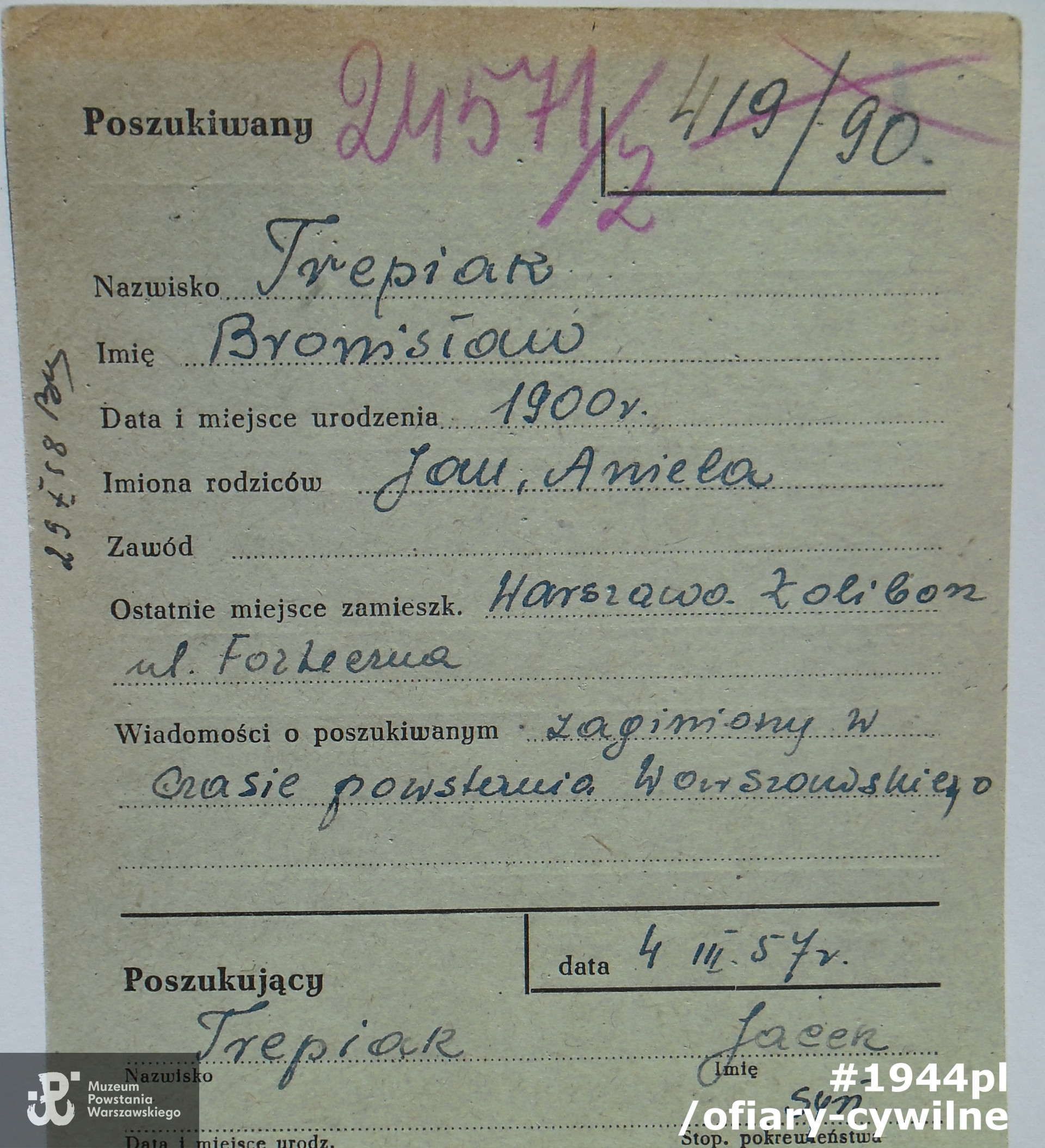 Ze zbiorów Krajowego Biura Informacji i Poszukiwań PCK