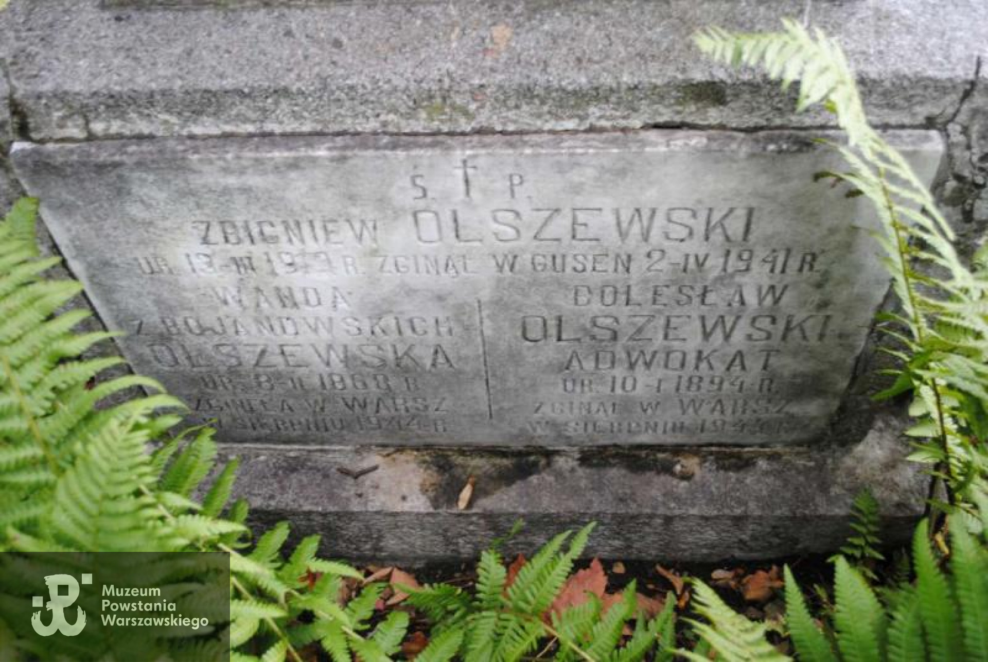 Zdjęcie tablicy epitafijnej z Cmentarza Rzymskokatolickiego w Ciechanowie