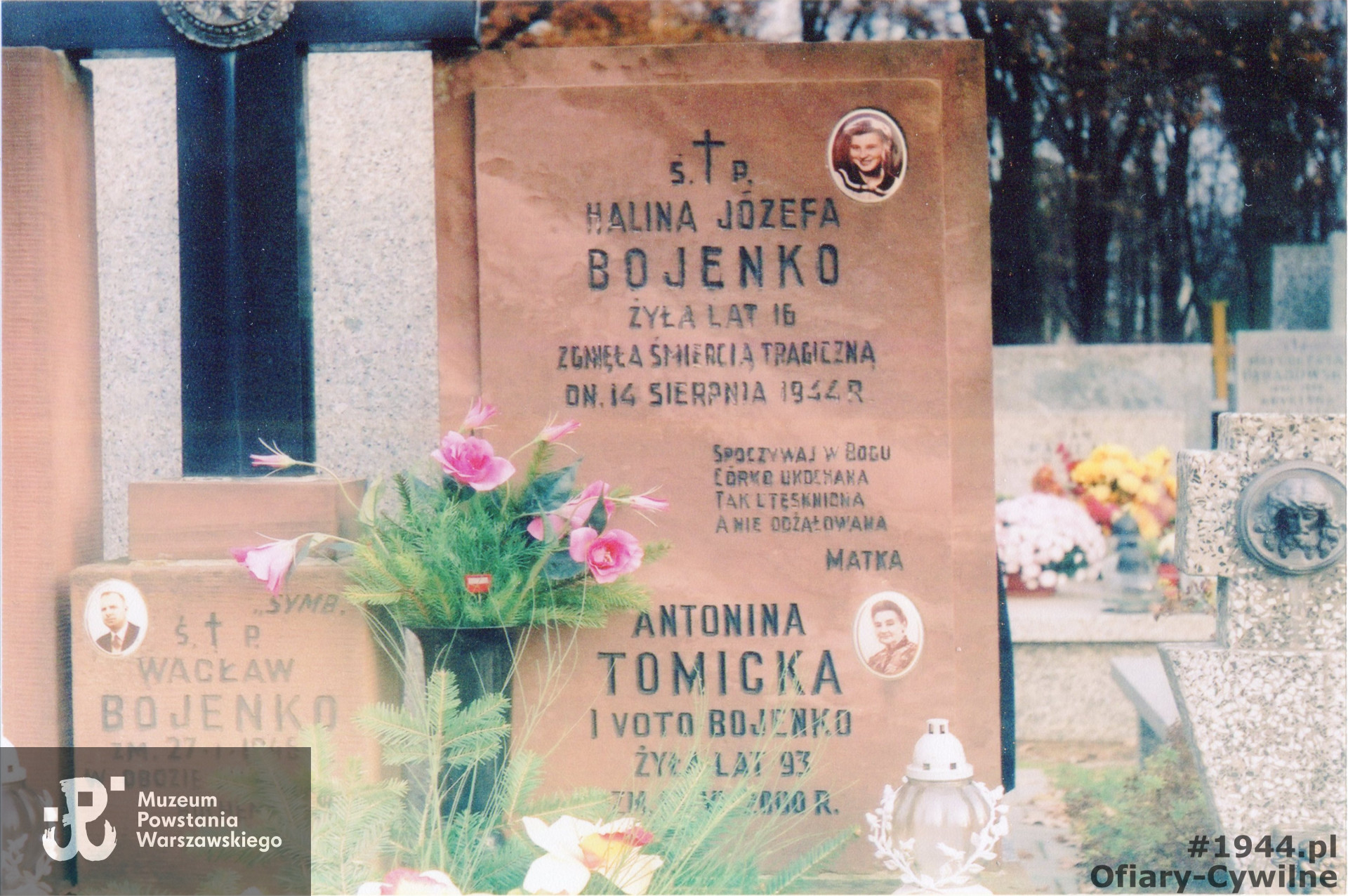 Tablica nagrobna z Cmentarza Bródnowskiego.Wacław upamiętniony jest symbolicznie, zdjęcie ze zbiorów pani Marioli Kudrycz